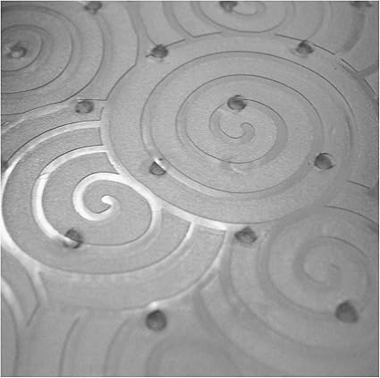 RESILIA Deluxe Clear Vinyl, Plastic Floor Runner/Protector for Deep Pile Carpet Skid-Resistant, Swirl Spiral Pattern, (36 Inches Wide x 12 Feet Long), Made in The USA