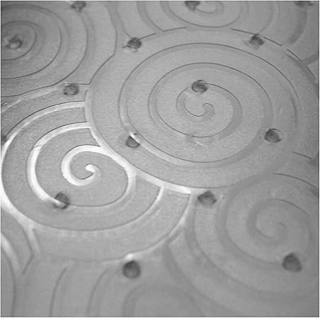 RESILIA Deluxe Clear Vinyl, Plastic Floor Runner/Protector for Deep Pile Carpet Skid-Resistant, Swirl Spiral Pattern, (36 Inches Wide x 12 Feet Long), Made in The USA