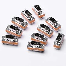 DB9 Null Modem Adapter Male to Female Slimline Data Transfer Serial Port Adapter 10 Pack