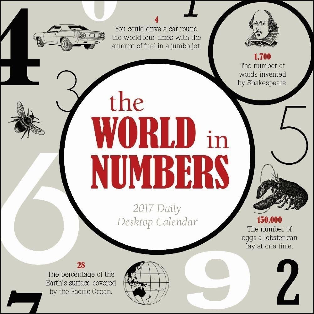 Numberland The World in Numbers Numberland 2017 Daily Desk Boxed Calendar