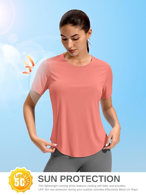 Soothfeel Workout Tops for Women Short Sleeve Athletic Running T-Shirts by Soothfeel - Used condition - Image 3