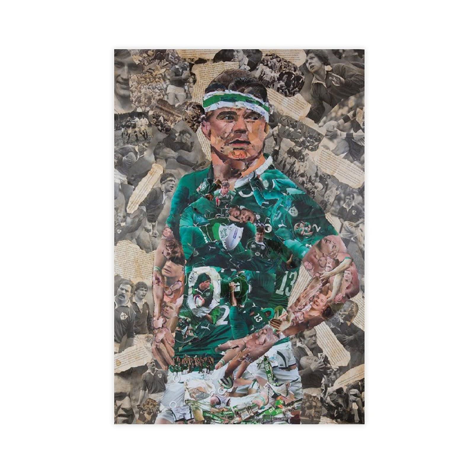 Lkjhlk Unframe-Style1 Brian O'driscoll Poster Ireland Rugby Football 7 Canvas Bedroom Decor Picture Prints Office Dorm Room Decor Gifts Unframe 12×18Inch(30×45Cm)