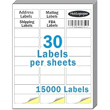 1"x2-5/8"Mailing Address Labels,15000 Sticker Labels500 Sheets