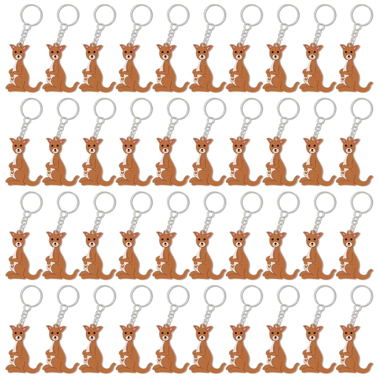 CiciBear 40 Stück Schlüsselanhänger Partygeschenke für Känguru-Geburtstag, Babyparty, Waldtiere, Party, Goodie Bag Stuffer, Kindergeburtstag, Karnevalsbelohnungen