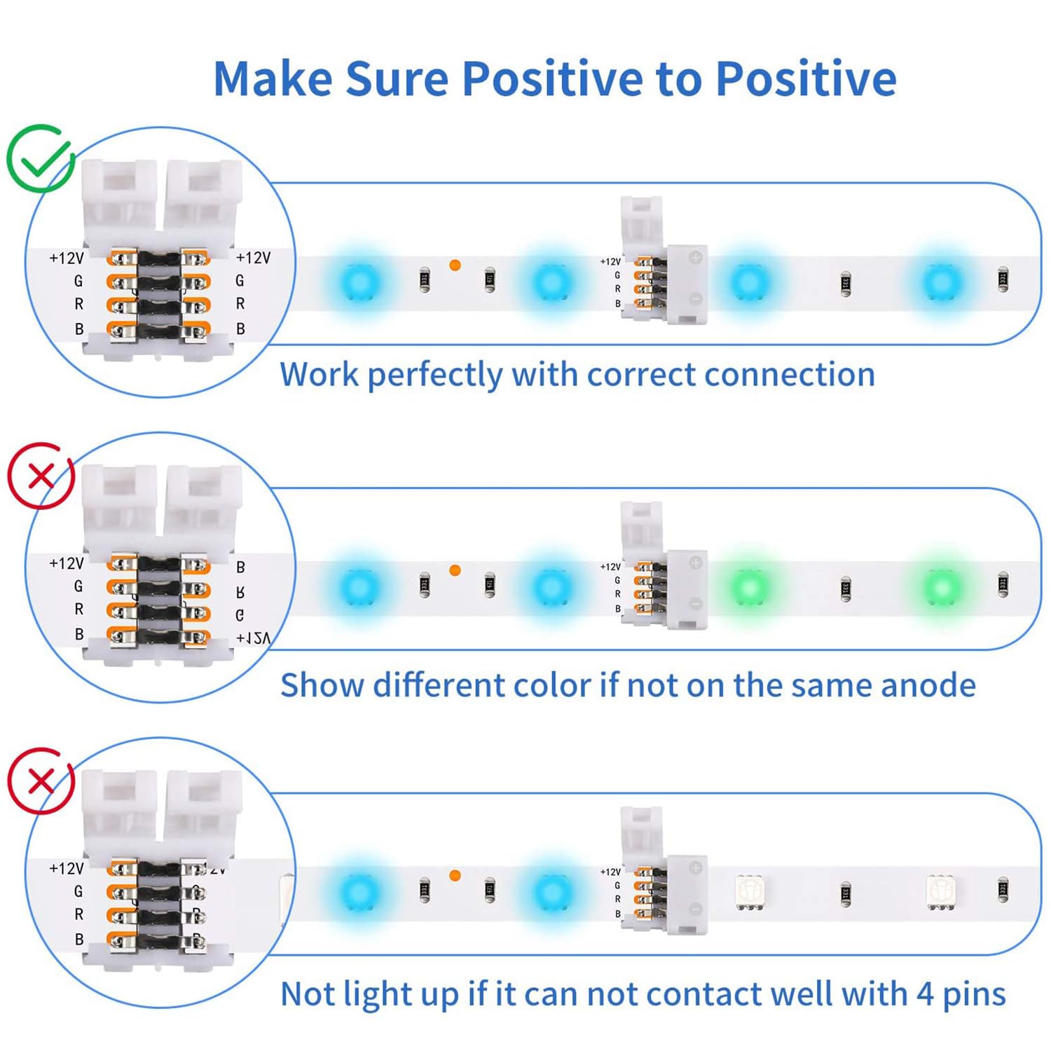 20 Pack Connettori Led L A Forma Di Connettore, Rapido LED Connettori - Foto 11