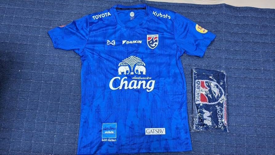 【タイ】サッカーシャツ タイ限定】サッカーシャツ タイ代表レプリカ仕様黒XL - メルカリ