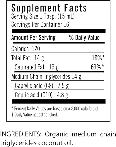 Miniatura 8 de Flora - Aceite MCT orgánico hecho de cocos de origen ético y sostenible - Líquido de 8.5 oz - Botella de vidrio ámbar