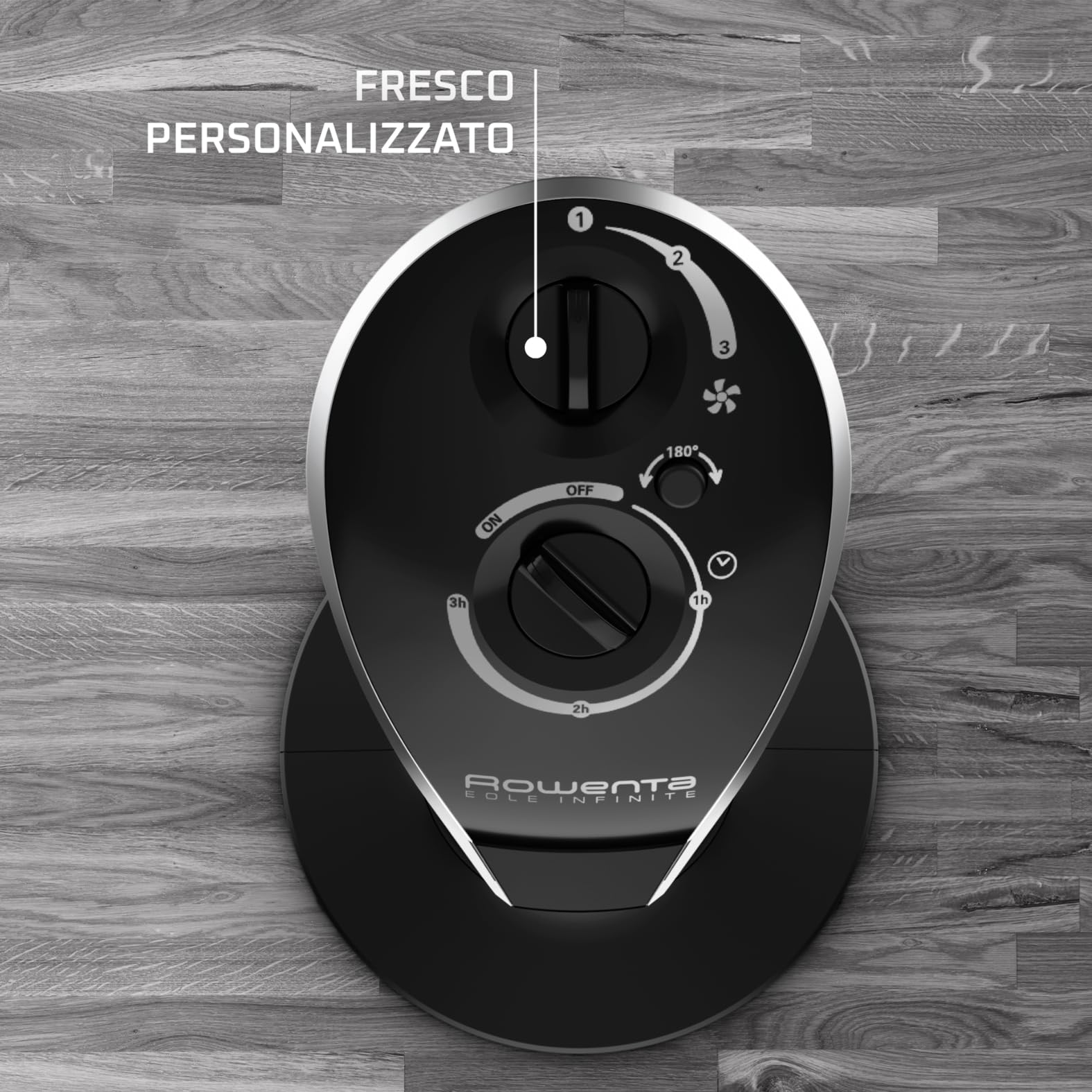 Rowenta Eole Infinite Ventilatore a Torre, Potente e Silenzioso, Risparmio Energetico, Fino a 3 Velocità, oscillazione fino a 180°, Timer, VU6620