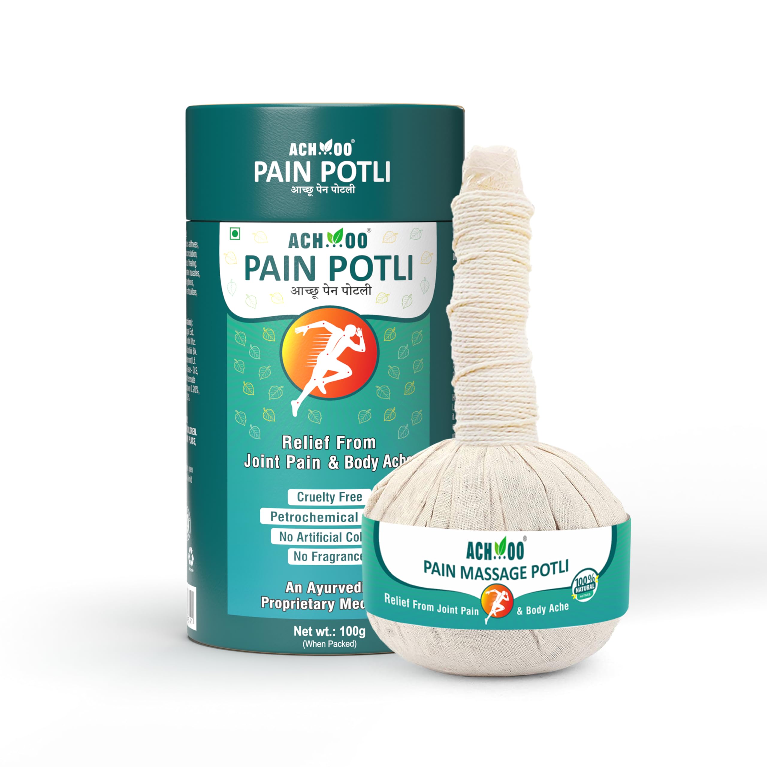ACH...OO Pain Massage Potli - 100% Ayurvedic Herbal Healing Massage For Joint And Muscle Pain Relief|Loosen Up Tense Knotted Muscles,Release Stress And Muscle Tension- 100Gm (B0BZPL9RMG) Amazon Price History, Amazon Price Tracker
