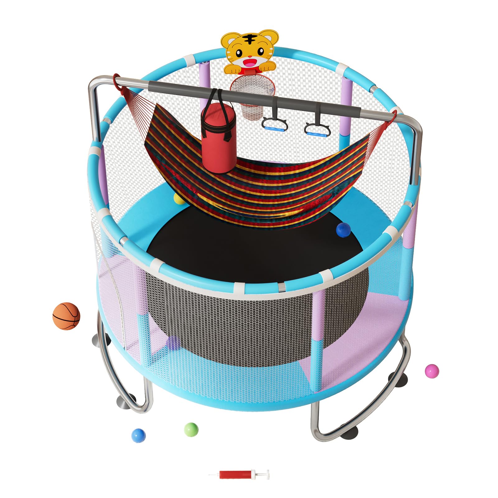 Trampoline 366 Cm Pour Usage En Plein Air Avec Panier De Basket Et Filet De Protection Adapte Aux Enfants Et Aux Adultes 138094952
