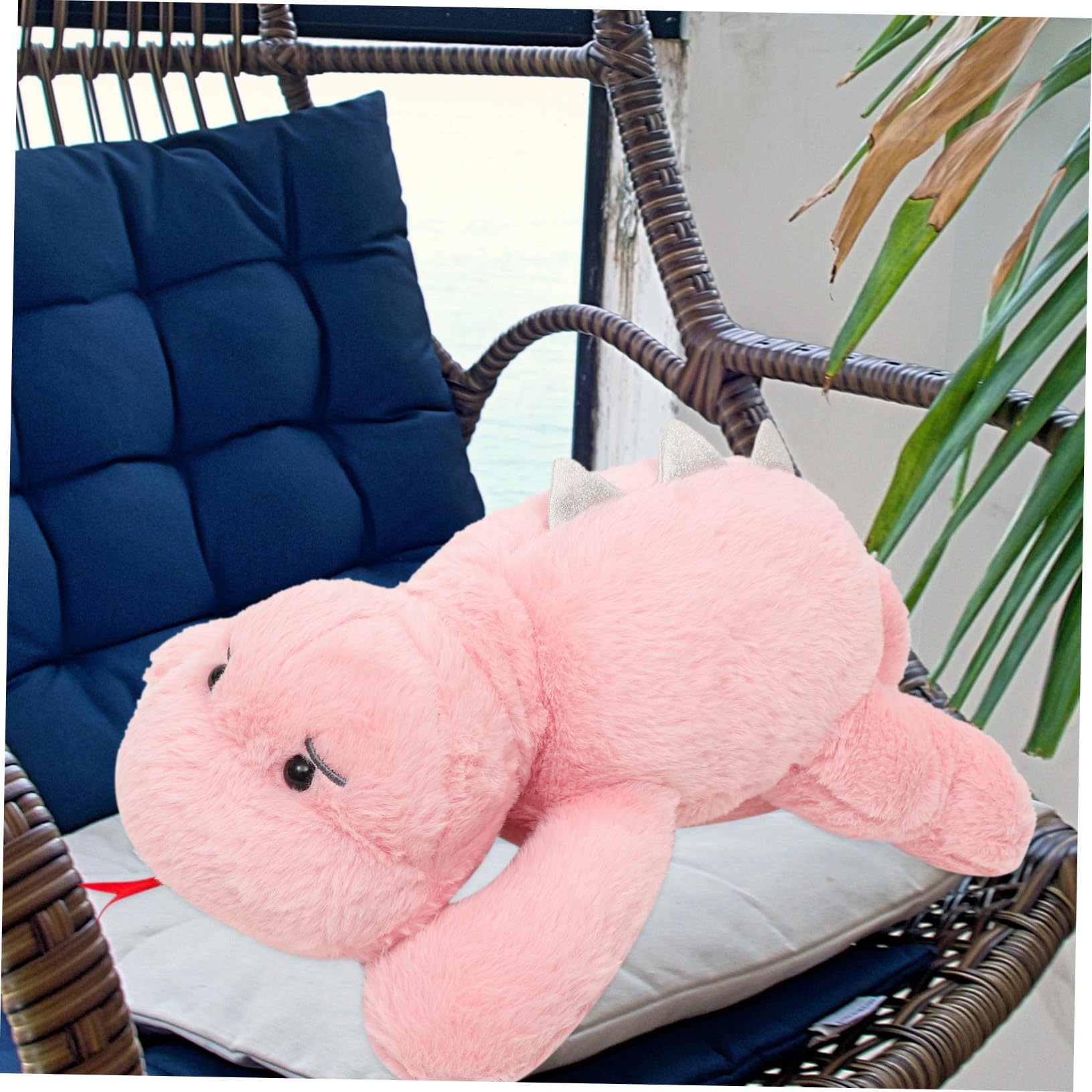 Peluche Dinosaurio Rosa de Felpa y Algodón PP, 1 Pieza