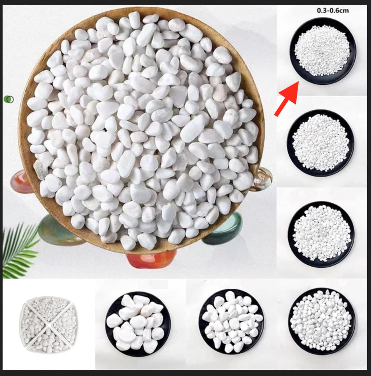 Ghiaia Bianco 1,5/25KG - Ghiaia per Acquario - Sassolini Decorativi per Vasi - Sassi Decorativi per Vasi - Ghiaia per Vasi - Sassolini per Acquario - Ghiaia per Giardino, ZEN (1,5 Kg Sacco)