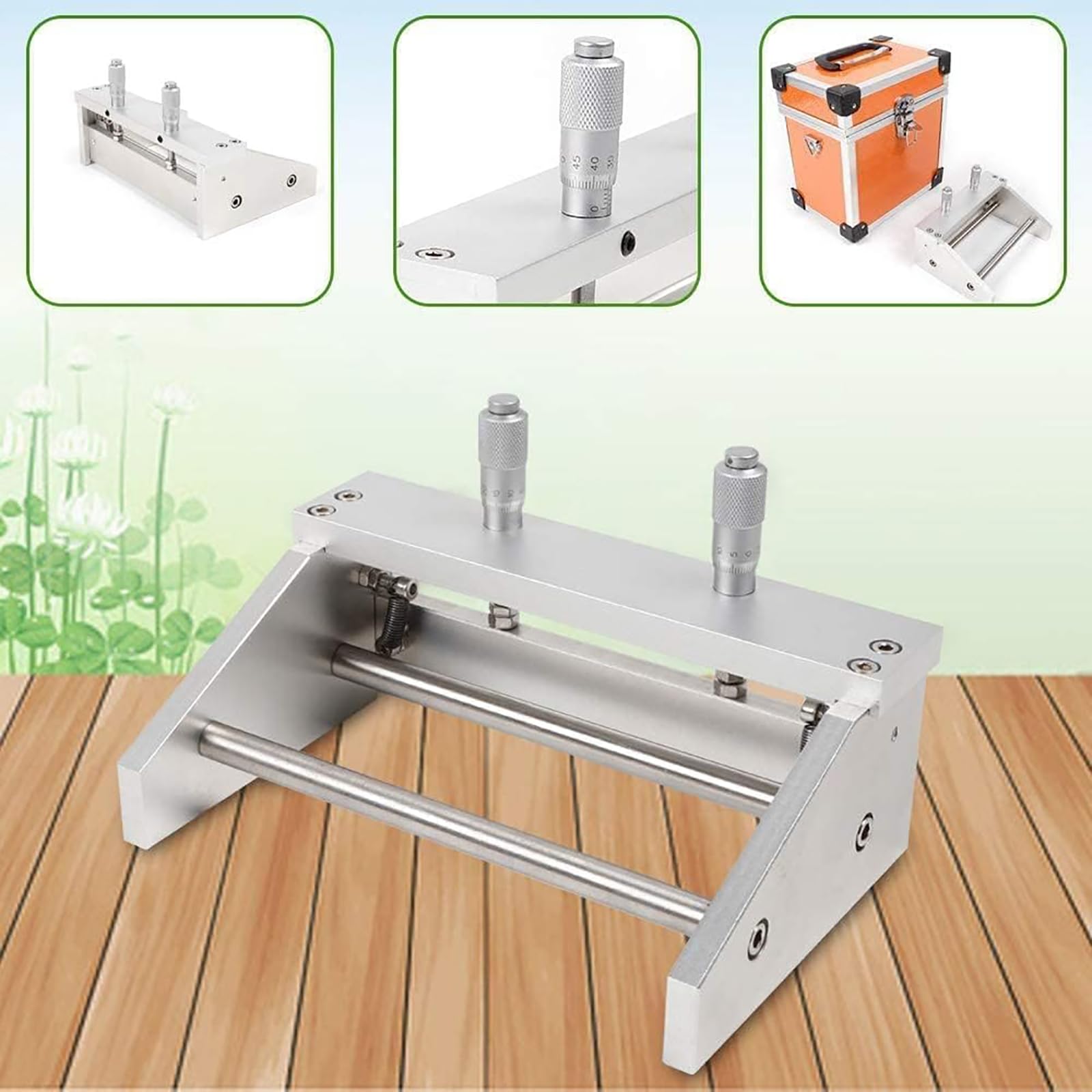 oiakus Adjustable Film Applicator Coater, Micrometer Wet Film Preparation Device, Precision 150mm, Wet Film Preparation Device Steel Preparation, Film Casting Doctor Blade
