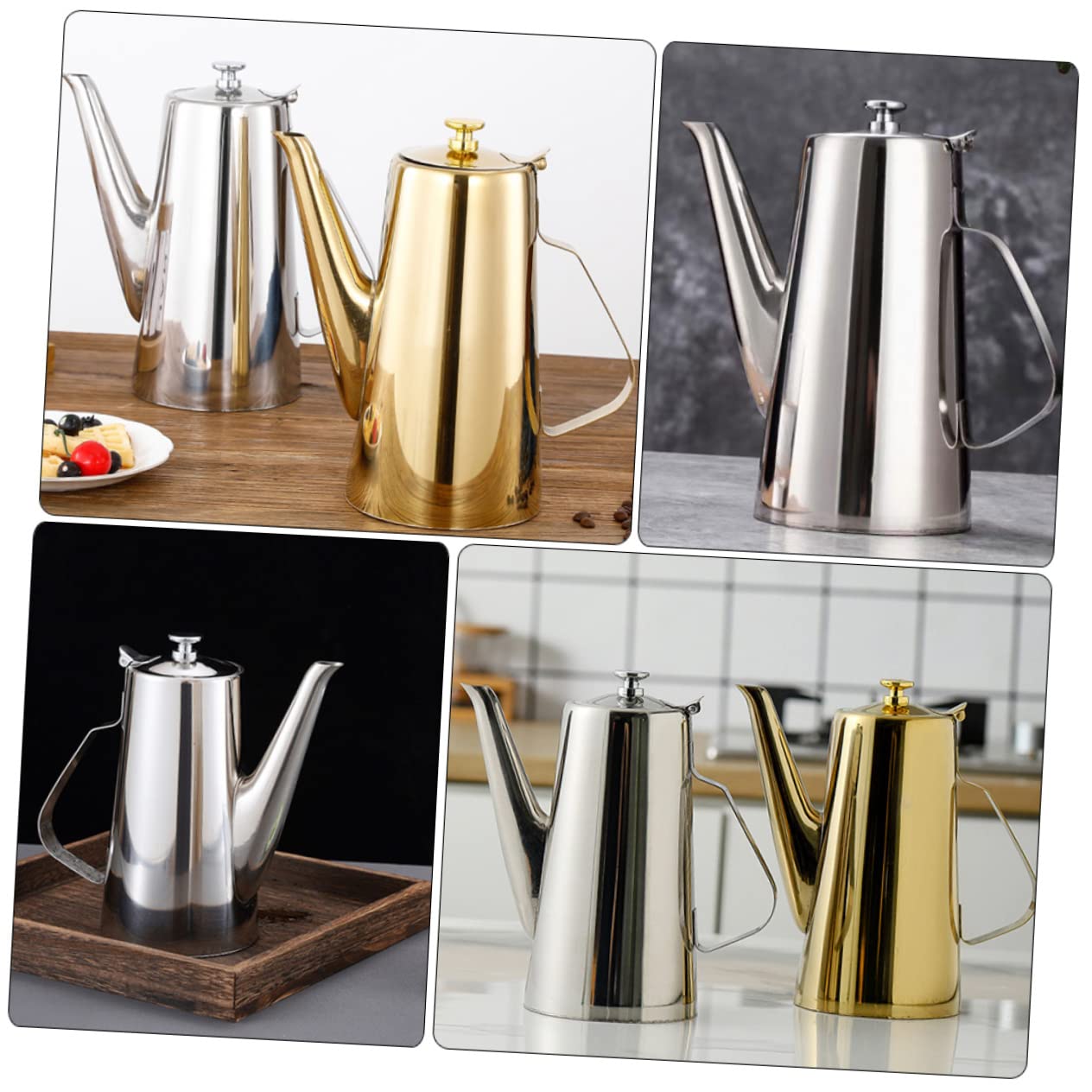 NAMOARLY Stainless Steel Pitcher with Strainer Versatile Household Kettle for Soup Oil and Tea Brewing Restaurant Grade Design Ideal for Home Use