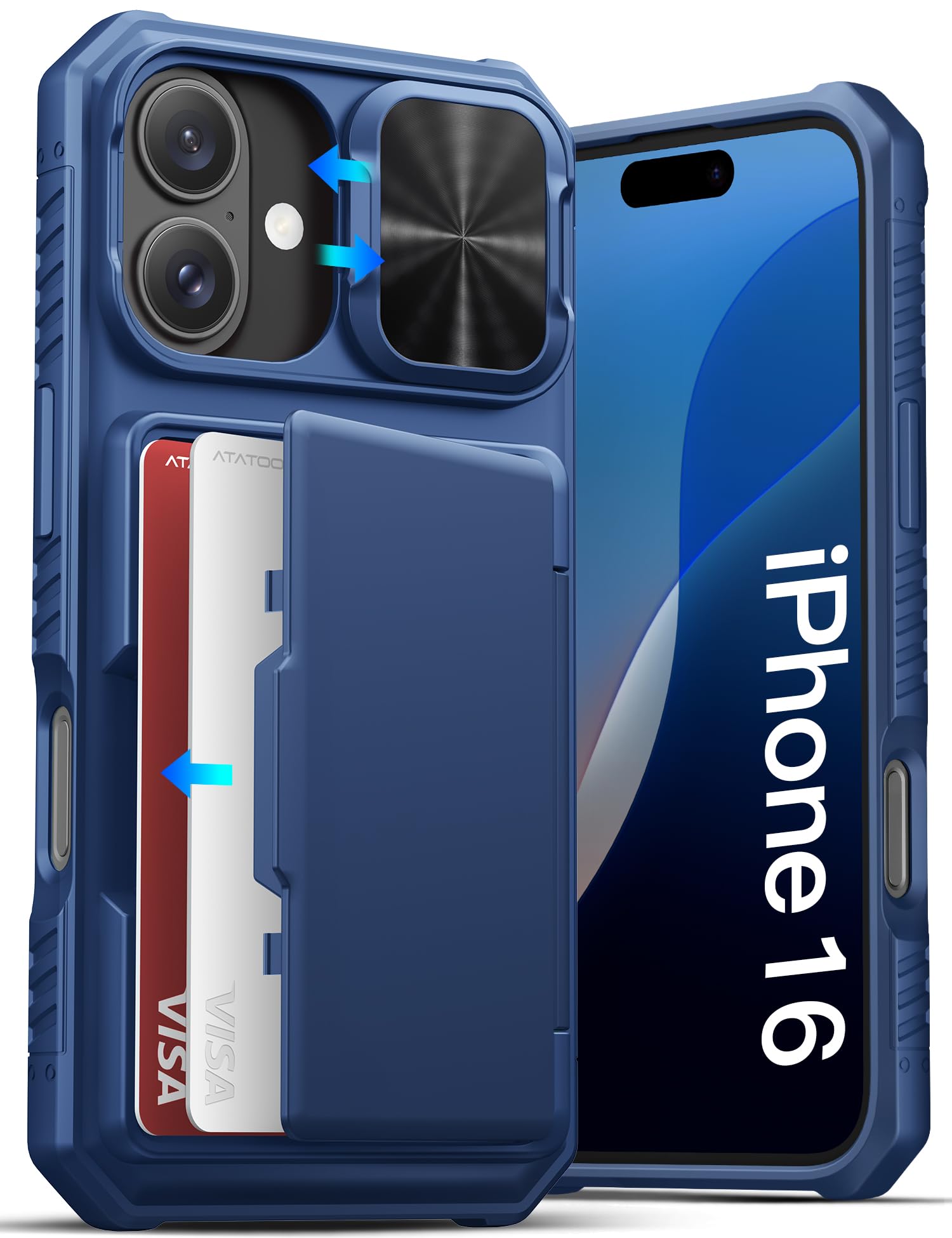 ATATOO iPhone 16 Wallet Case