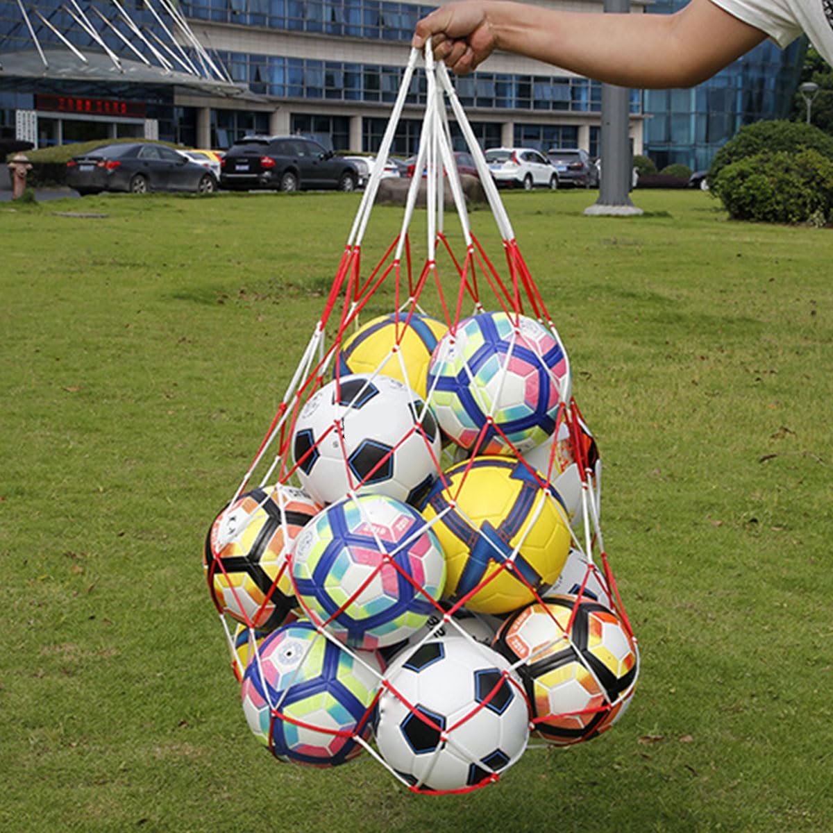 BZKSER Ballnetz 2er Set - Tragbare Sportball Tasche Für Fußball & Basketball