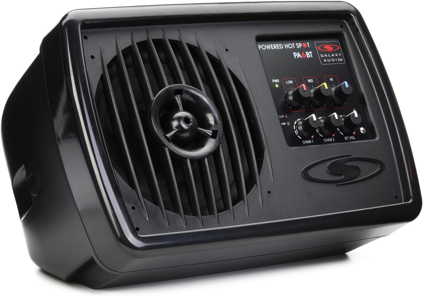 PA6BT 6" 170 Watt 2-Way Powered Hot Spot Monitor Speaker With Bluetooth,Black