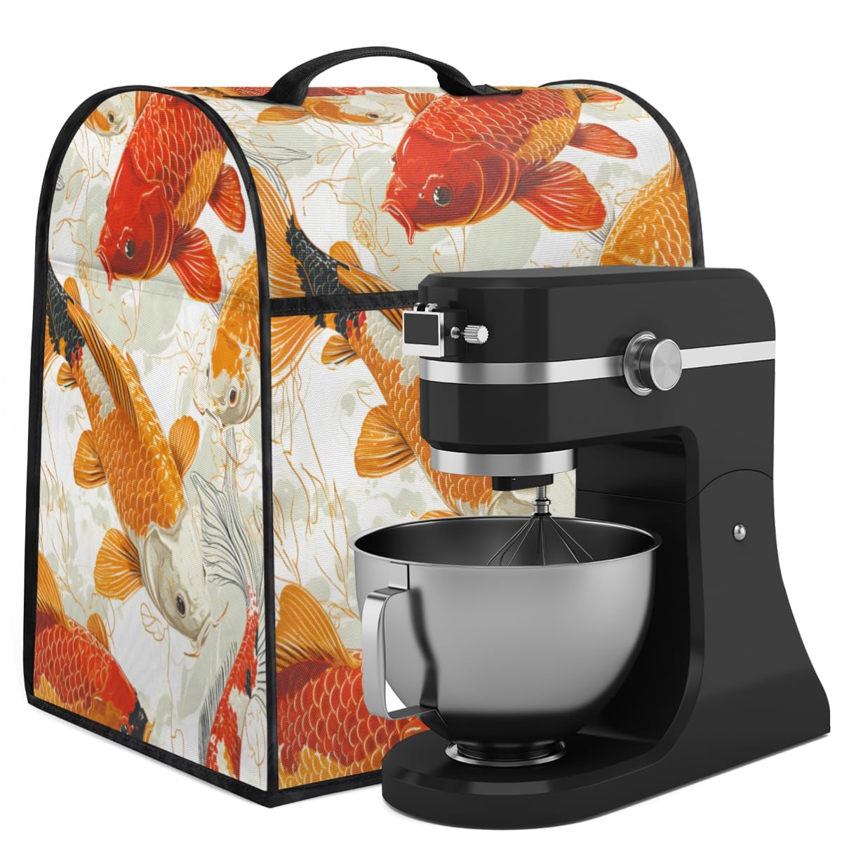 Coffee Maker Cover Japan Fish Kitchen Appliance Covers Small Appliance Covers Blender Cover Juicer Cover Dust Covers for Kitchen Appliances with Top Handle and Pockets,Washable,B784