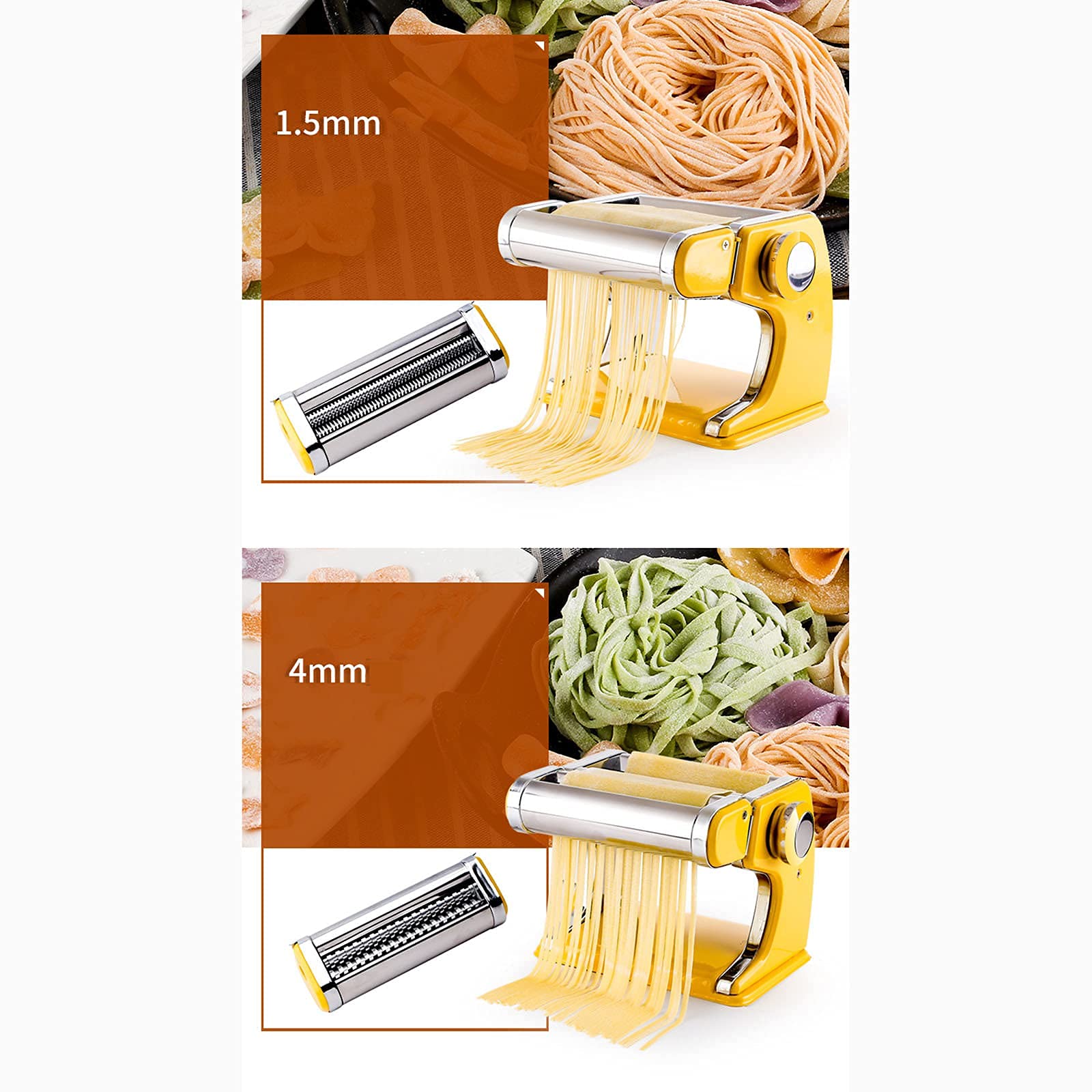 Máquina de Pasta de Acero Inoxidable, Prensa de Masa con Abrazadera de manivela para Espaguetis caseros