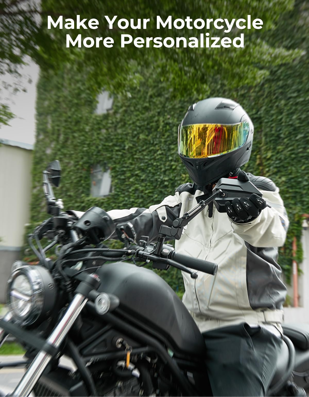KEMIMOTO Motorrad Spiegel, 2 Stück Verstellbar Motorradspiegel E57 Geprüft, 360°drehbarer Motorrad Rückspiegel, Universal Seitenspiegel Kompatibel Mit Street Bike Scooter Moped Fahrrad