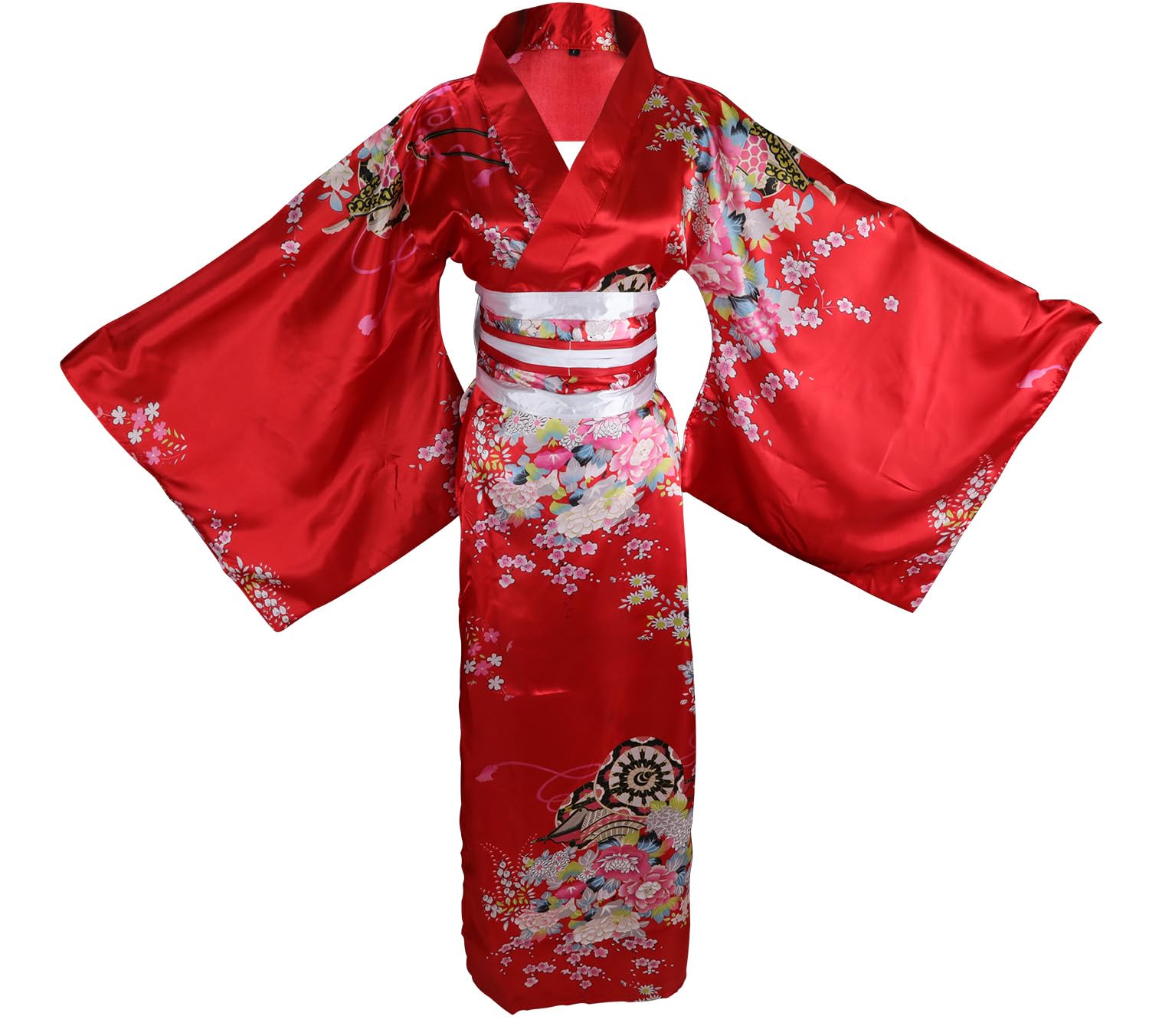 Bata tipo kimono tradicional japonés para mujer, vestido kimono para Halloween, disfraz de cosplay de Geisha Yukata