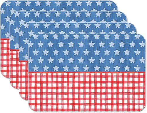 Miniatura 9 de CounterArt Candy Hearts - Juego de 4 manteles individuales de plástico flexible de fácil cuidado, fabricado en los Estados Unidos, sin BPA, se Rosa,