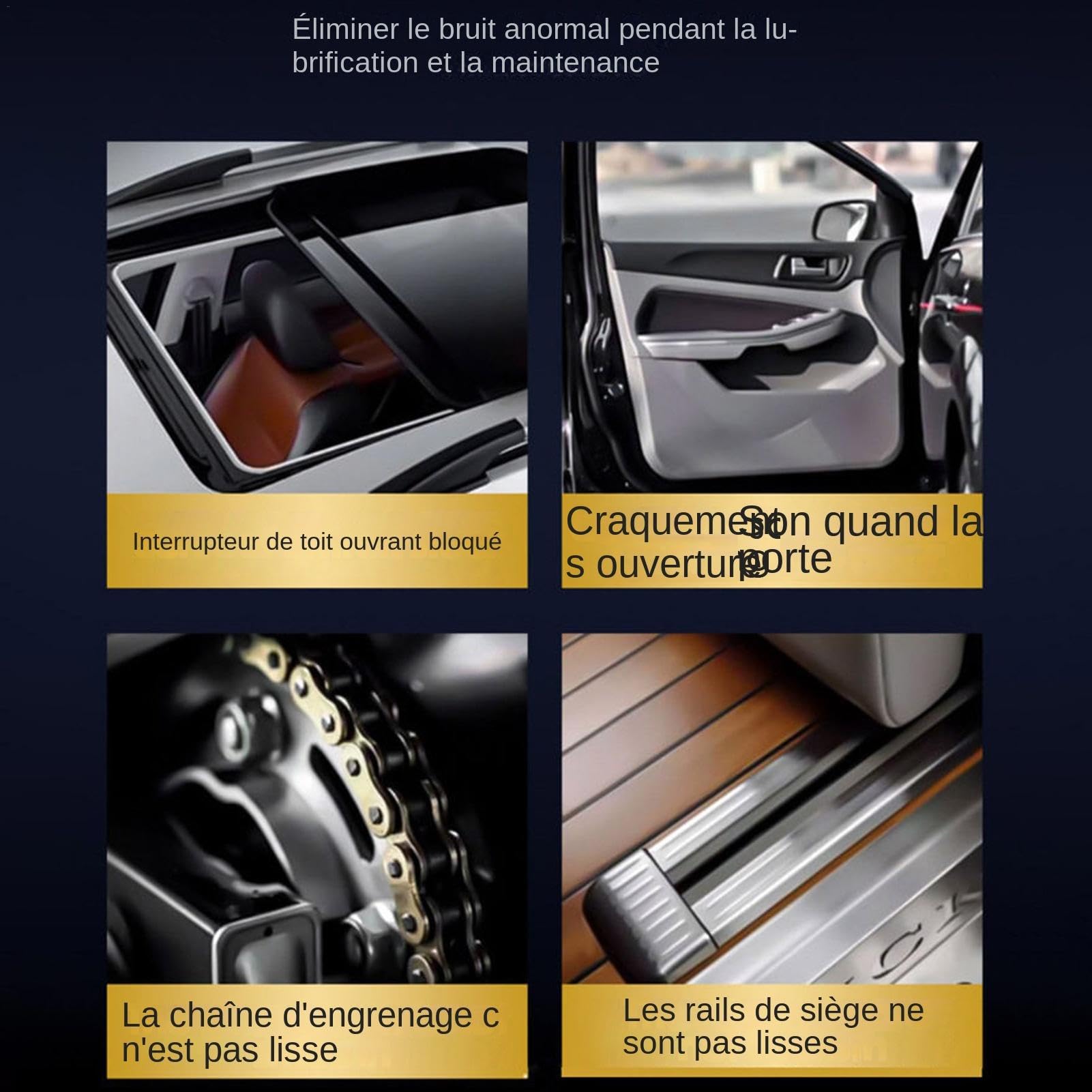 Graisse Haute Performance Biniveil Pour Roulements - 80 G, Silicone, Pour Toit Ouvrant, Charnières, Rails Voiture - 9