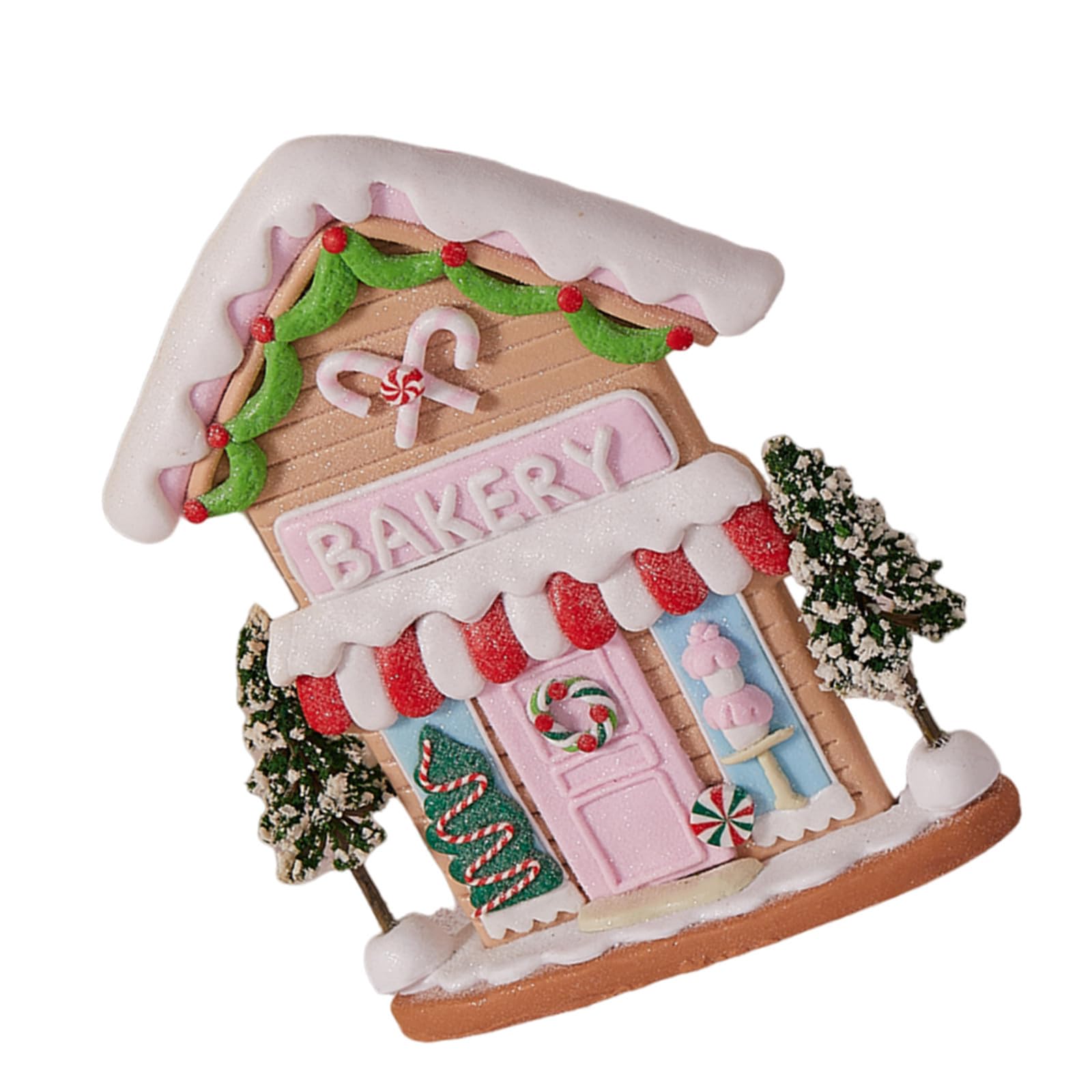 Casa Navideña de Arcilla Polimérica, Adorno Festivo Pintado a Mano para Decoración de Mesa en Fiestas de Invierno