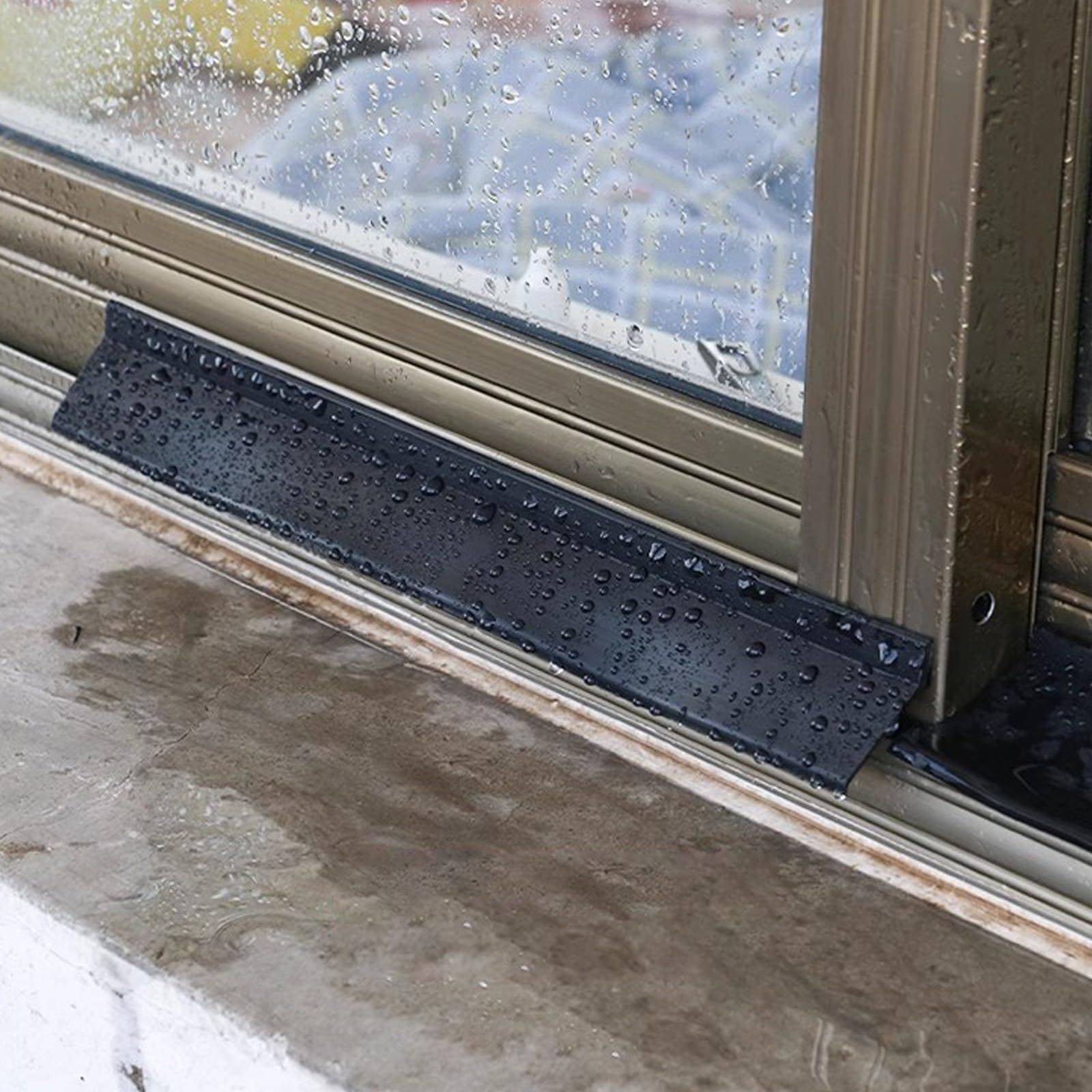 Fenster-Gummi-Wetterleiste, Schwarzer, selbstklebender Regenschutz aus Gummi for Türen und Fenster, 0,5–5 m Länge(5.5cm,3.5m(11.4ft))