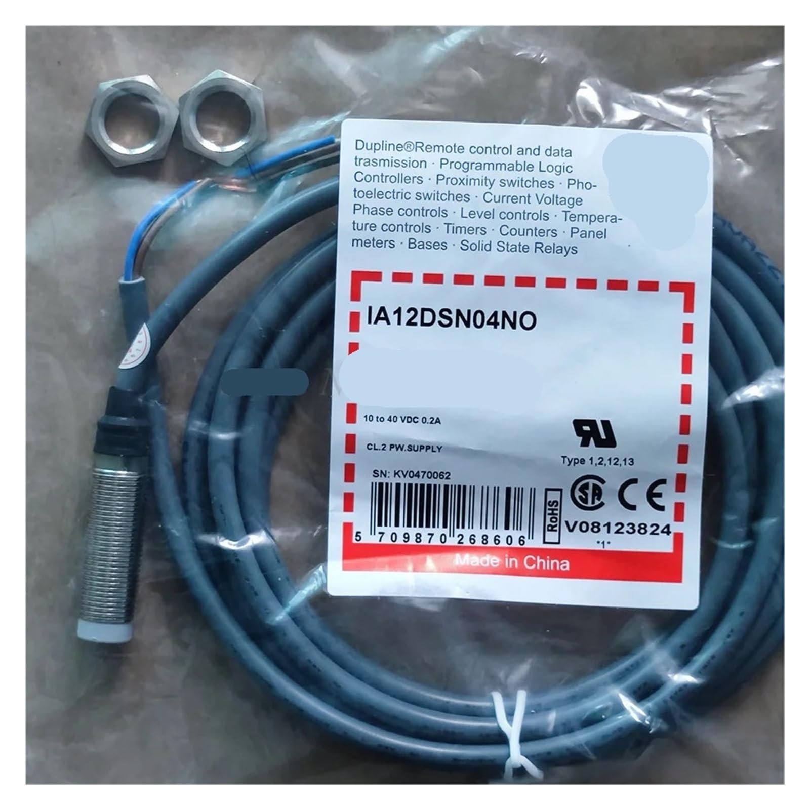ZVQYSGIW IA12DSN04NO Inductive Proximity Switch Sensor