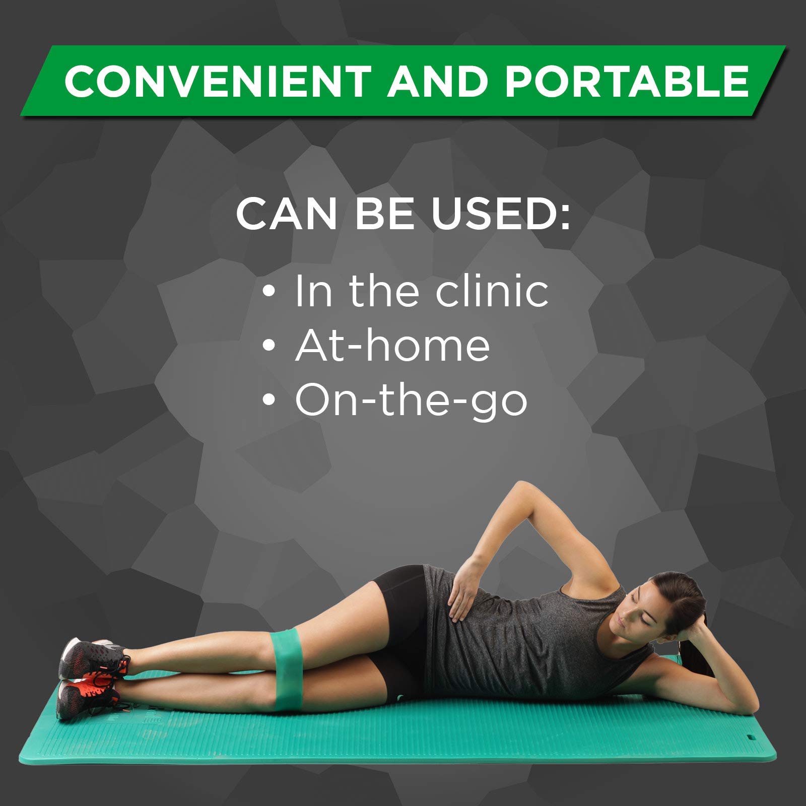 THERABAND Banda de Resistencia, Banda de látex Profesional para Pilates, Crossfit, Yoga, Estiramiento, Terapia física, Entrenamiento de Fuerza sin Pesas, 45,5 cm, Verde, Pesado, Nivel intermedio 1