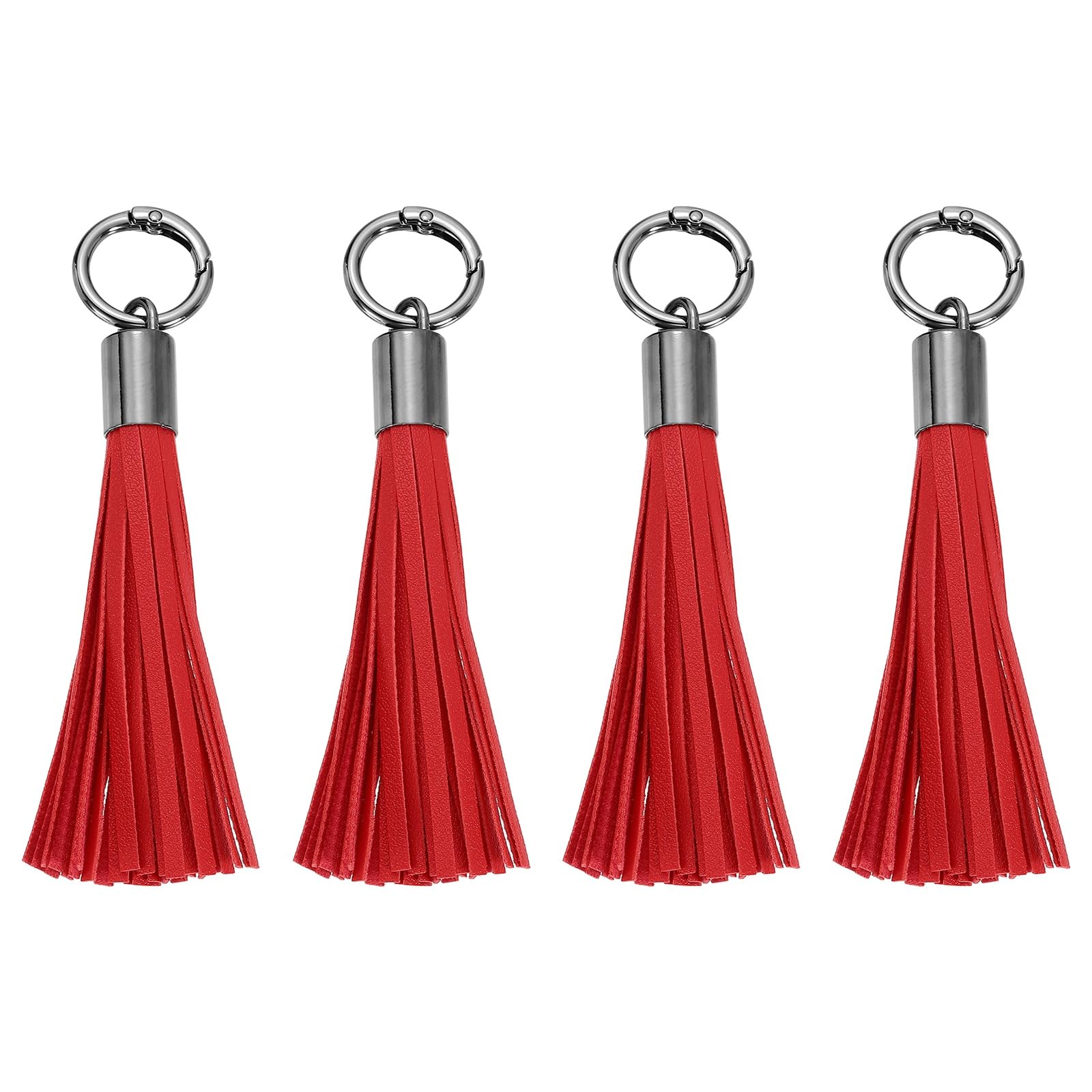 uxcell Leather Keychain Tassels, Women Tassel Bag Charm for Handbag Purse DIY Craft Making