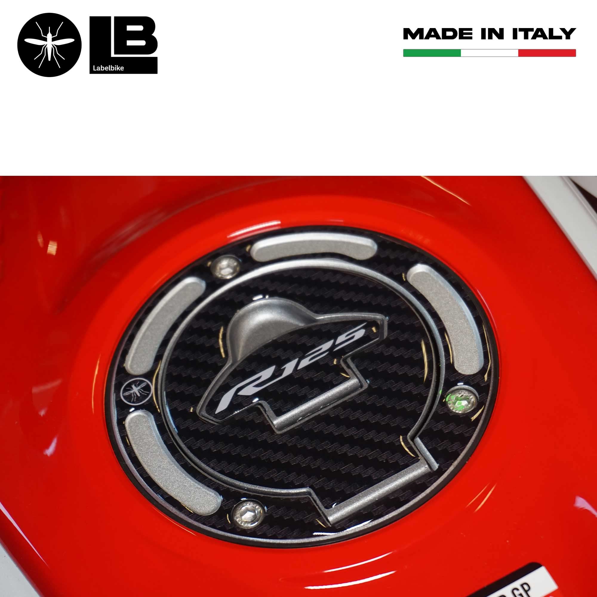 labelbike - Naklejka 3D na Korek Zbiornika Motocykla, kompatybilna z Yamaha R125 2019-2022