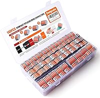 Vista 7 de Delgada Kit de tuercas de conector de cable de palanca, 188 piezas, terminales reutilizables de 2/3/4/5 puertos para cables sólidos y flexibles