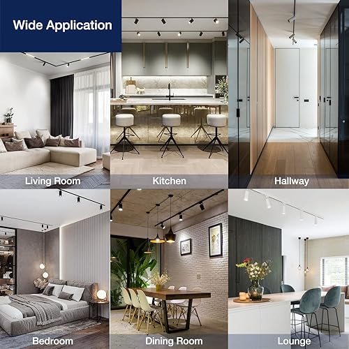 Miniatura 5 de FLSNT Cabezales de iluminación LED para pista Juno Track, equivalentes a 75 W, cabezales de luz LED regulables, luz LED de 12 W, 24 , CRI90, 800 LM,