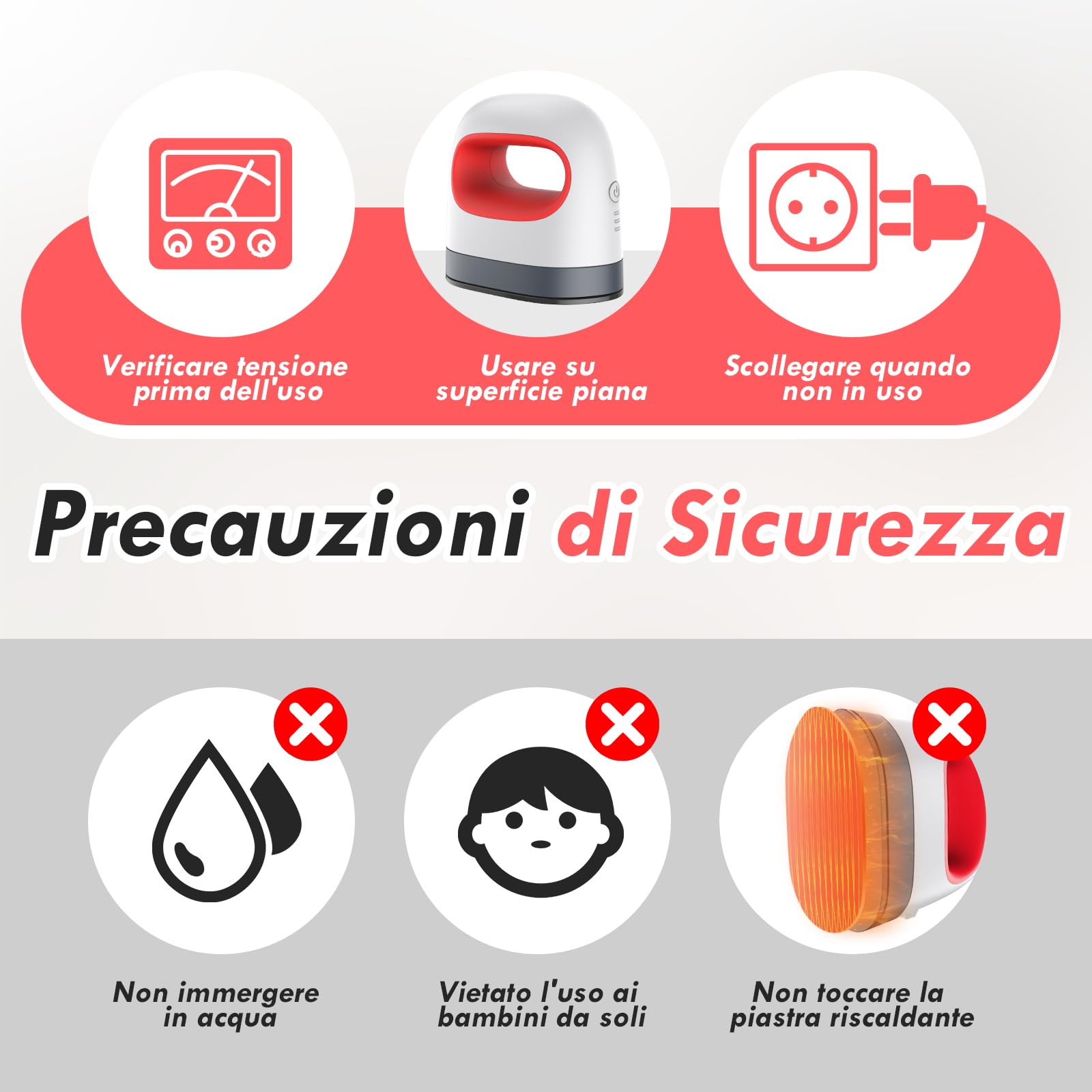 Comius Sharp Mini Pressa a Caldo, Pressa a Caldo Portatile con 3 Livelli di Temperatura, Macchina per Trasferimento Termico per Magliette, Vestiti, Borse, Cappelli (Rosso)