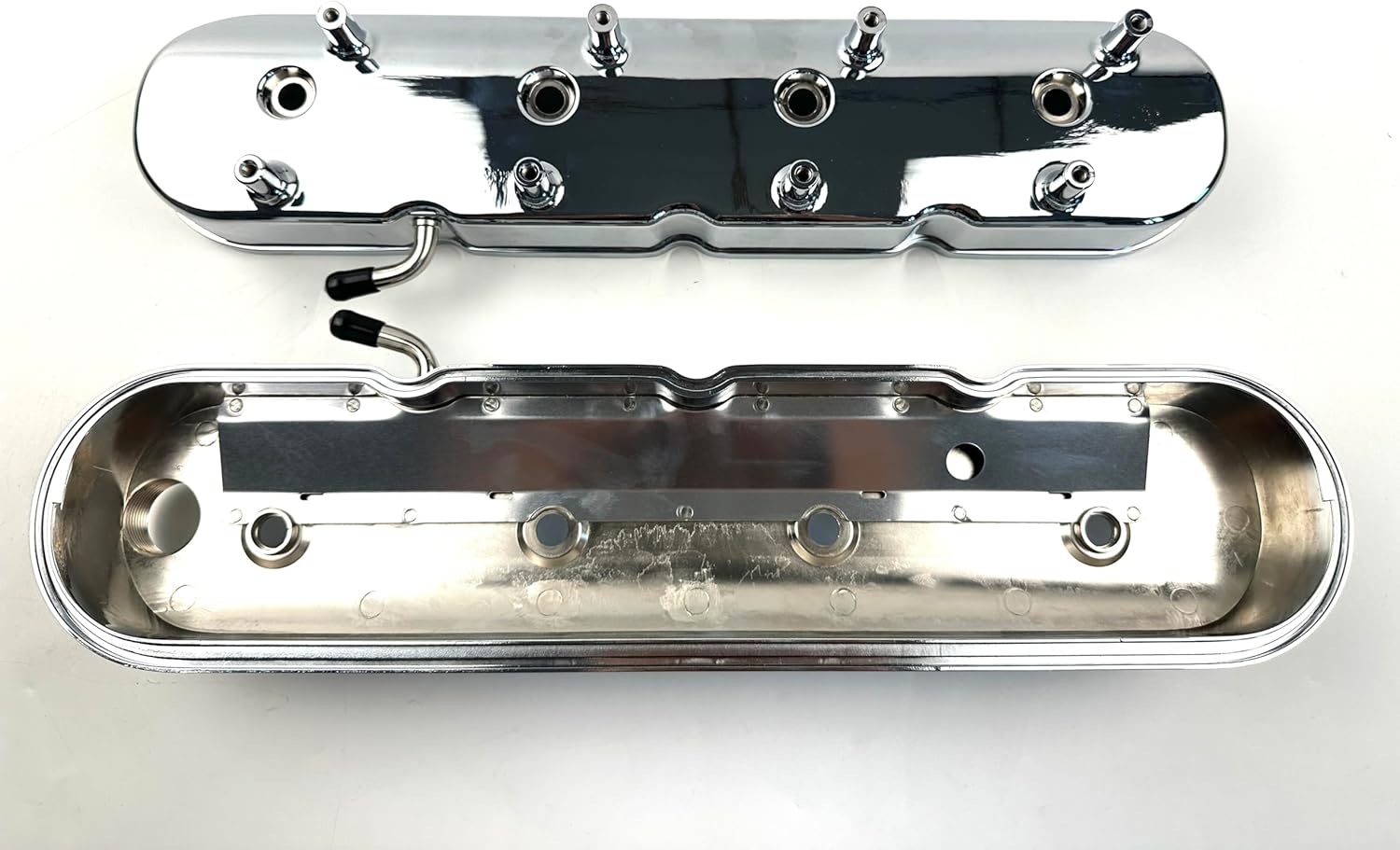 LS Cast Aluminum Tall Valve Covers for LS1 LS2 LS3 LS6 5.3 6.0 Chrome