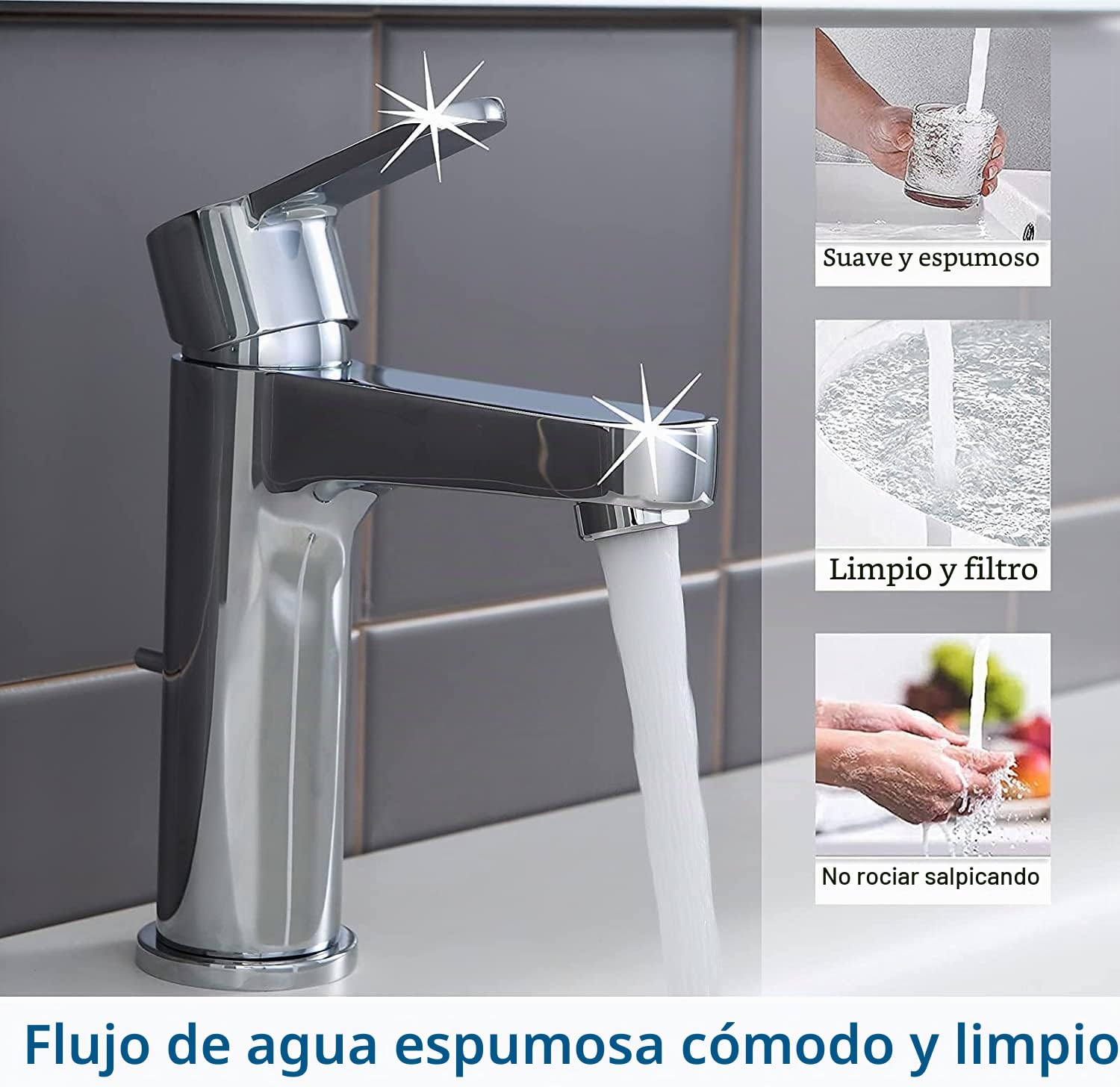 Grifo de Baño Con Barra de Tracción, CECIPA Grifo Lavabo Sencillo, Grifo Baño Cromado, Altura del Caño 112mm, Grifo Monomando Lavabo de Latón, Grifo de Lavabo Diseño Clásico | Grifo monomando para baño, grifo mezclador para lavabo, ahorro de agua