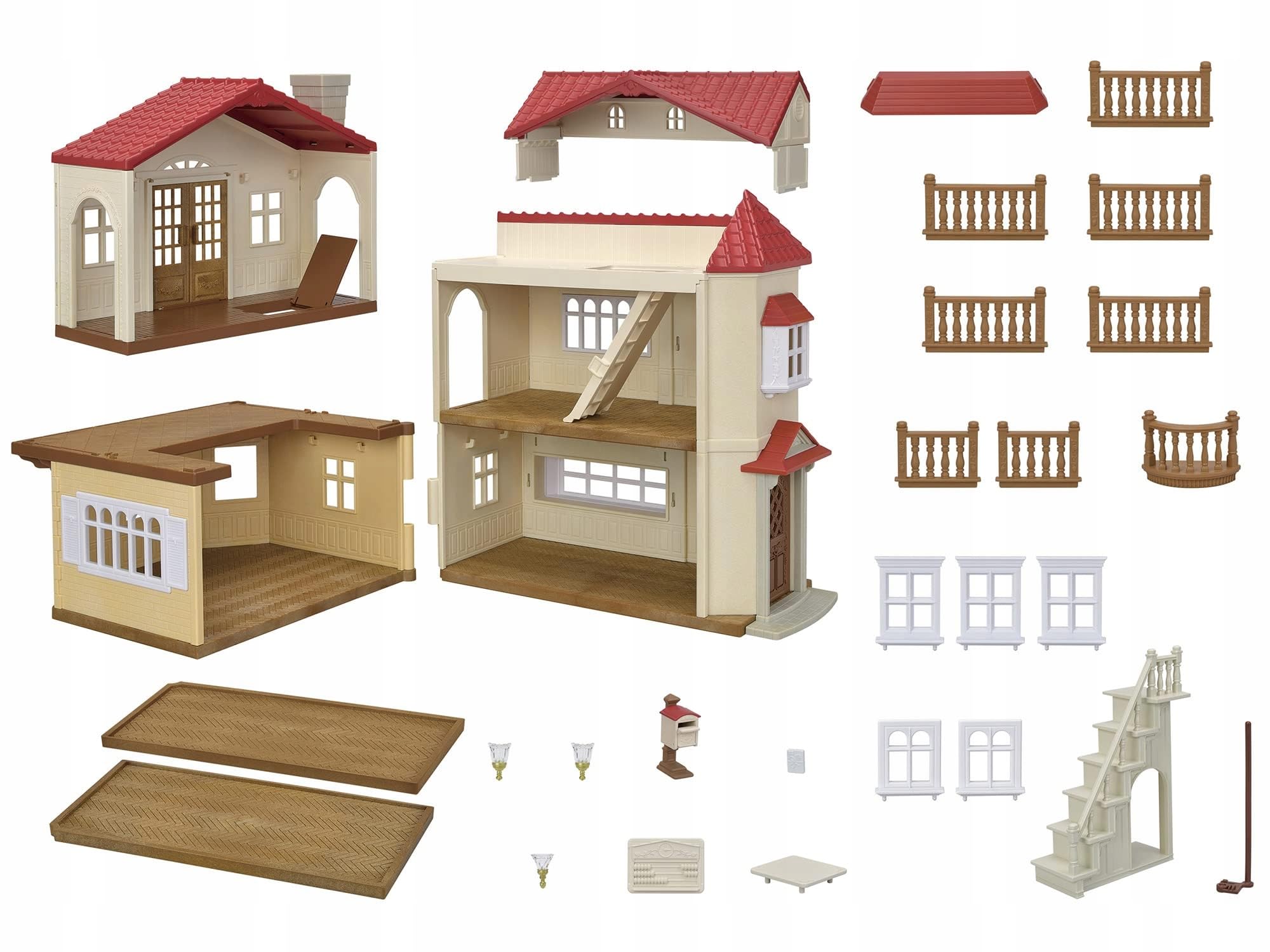 Sylvanian Families - La grande maison éclairée et sa pièce secrète - Maison avec + 10 accessoires - Plongez dans l'univers de la famille Sylvanian - Figurines miniatures - Jouet enfant 3 ans - 5716