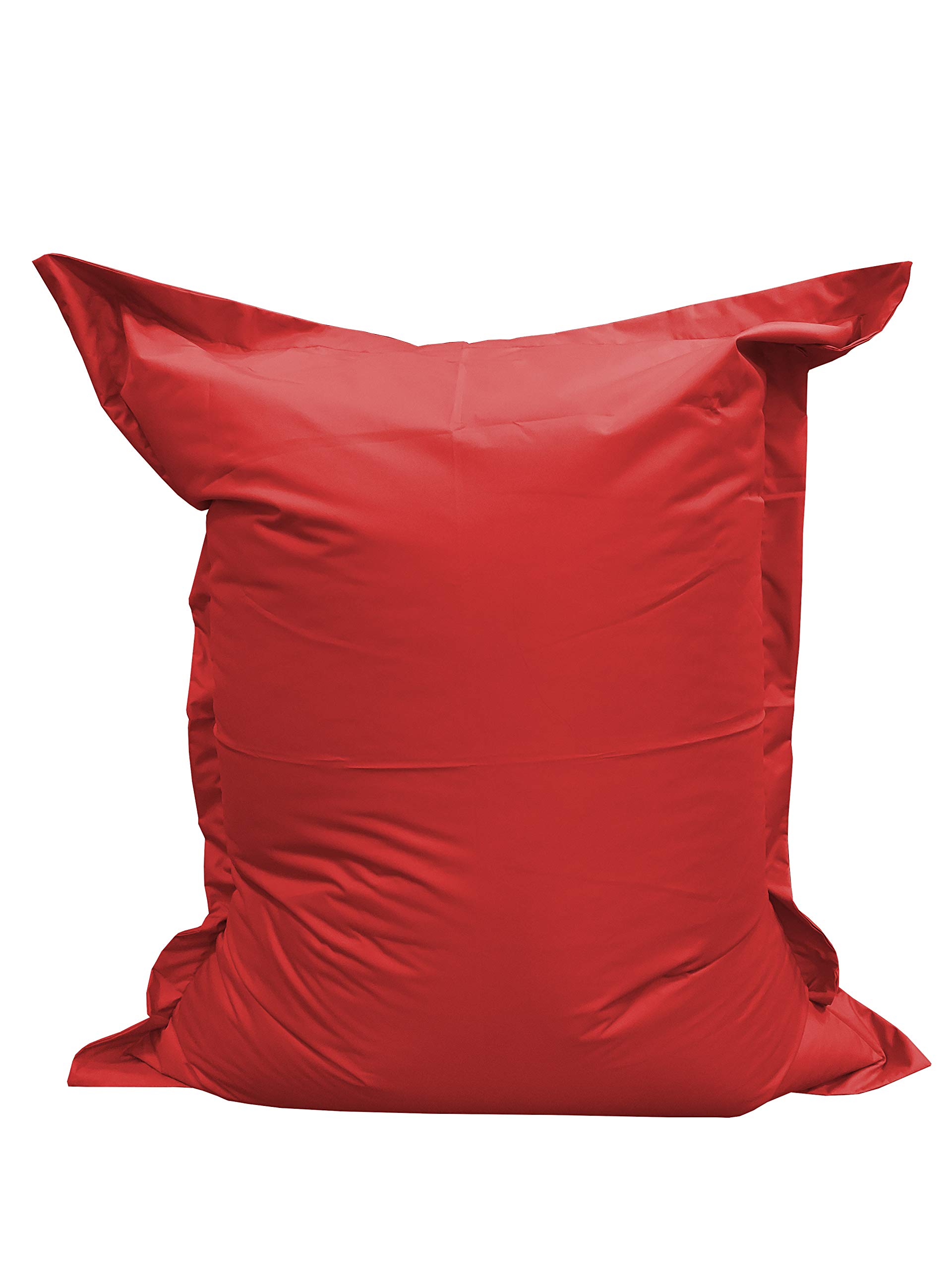 chilly pilley Beanbag L XL XXL Cojín De Suelo Beanbag Relleno De Espuma De Poliestireno Beanbag Gigante para Acostarse Y Sentarse Resistente Al Agua Repelente Al Agua (180x140, Rojo)