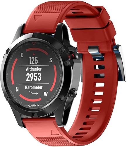 Vista 60 de NotoCity Compatible Fenix Band 26mm Width Soft Silicone Watch Strap for Fenix 5X Plus, 6X, 6X Pro, 3, 3 HR, Descent MK1, D2 Delta PX, D2 Charlie, 8