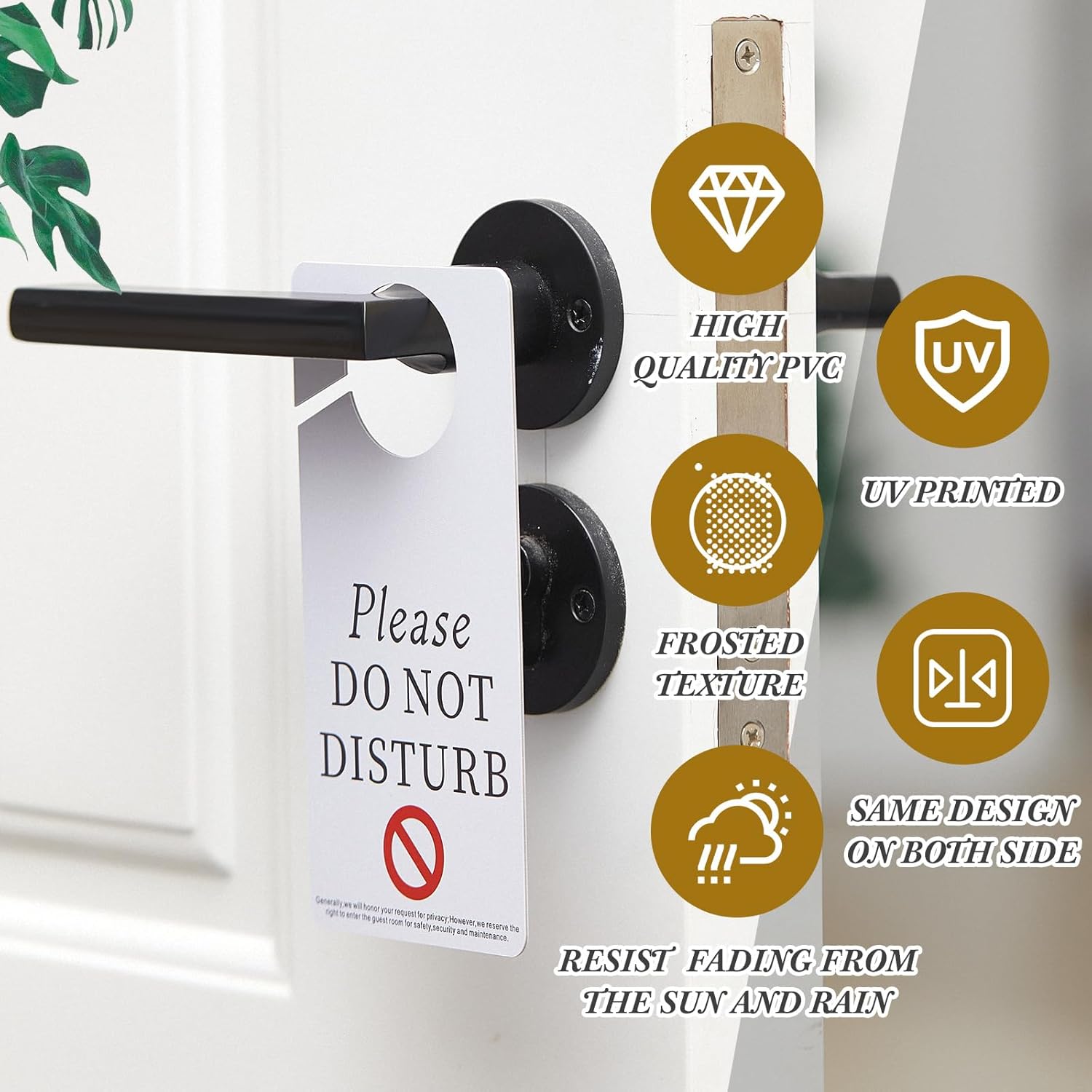 Teenyyou 100 Pcs Door Hanger Sign Bulk 3''x 6'' Please Do Not Disturb Both Sides Door Knob Hanger Thick PVC Material Frosted Design for Hotel Office Clinic Dorm Session