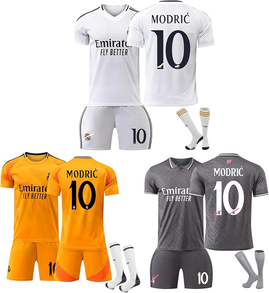 レアルマドリード 24-25 アウェイユニフォーム　ルカモドリッチ Amazon.co.jp: [RWRAPS] 24-25 モドリッチ サッカーユニフォーム ルカ
