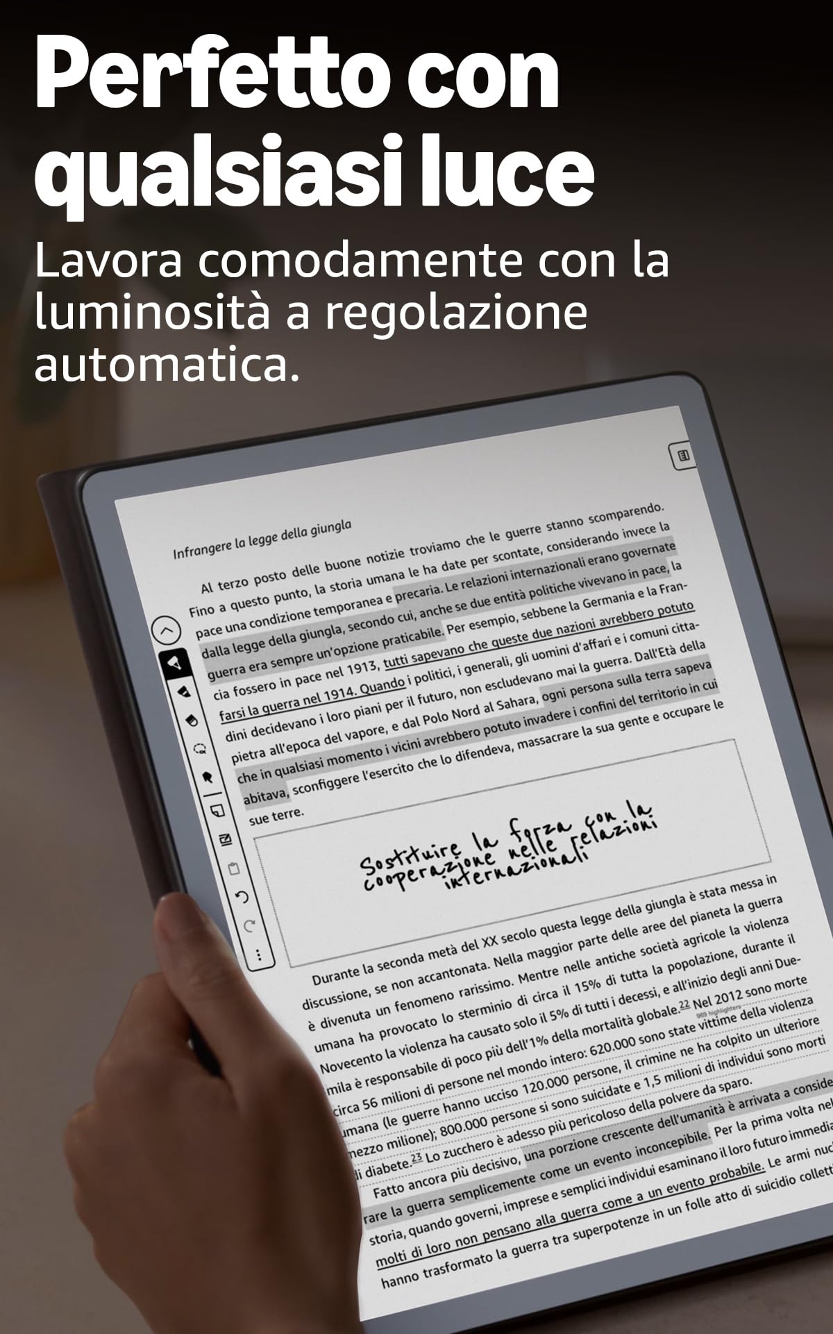 Amazon Kindle Scribe 64 GB (Grafite) + Penna Premium + Custodia | In pelle di prima qualità (Porpora) + USB-C Caricabatterie