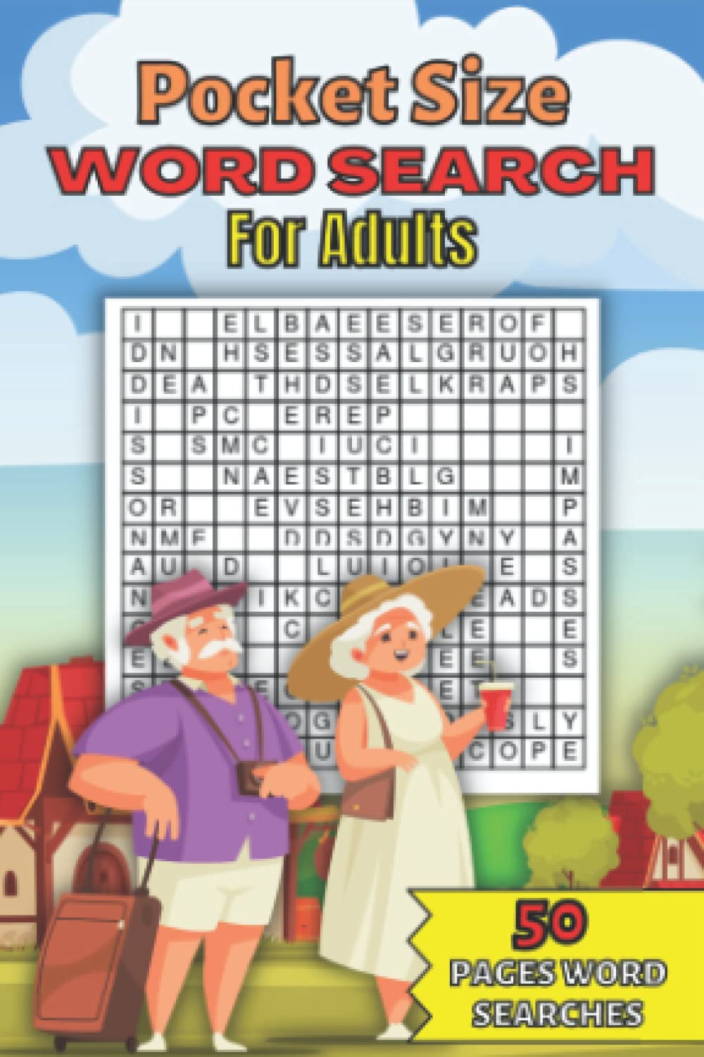 Pocket Size Word Search For Adults 50 Word Searches Puzzle Game With Solutions for Relaxing and