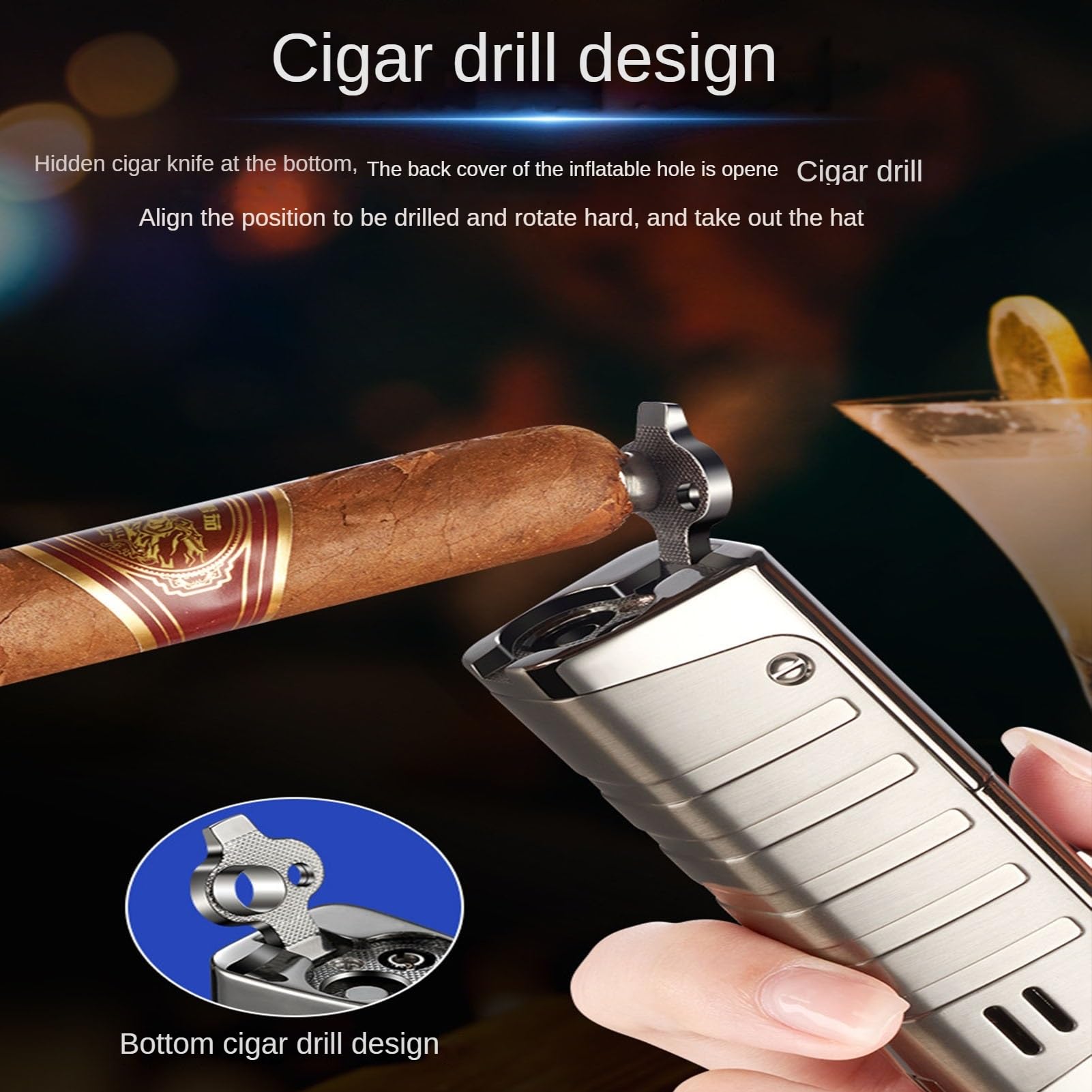 Amazon.co.jp: 防風トリプルジェットフレームシガーライターターボ