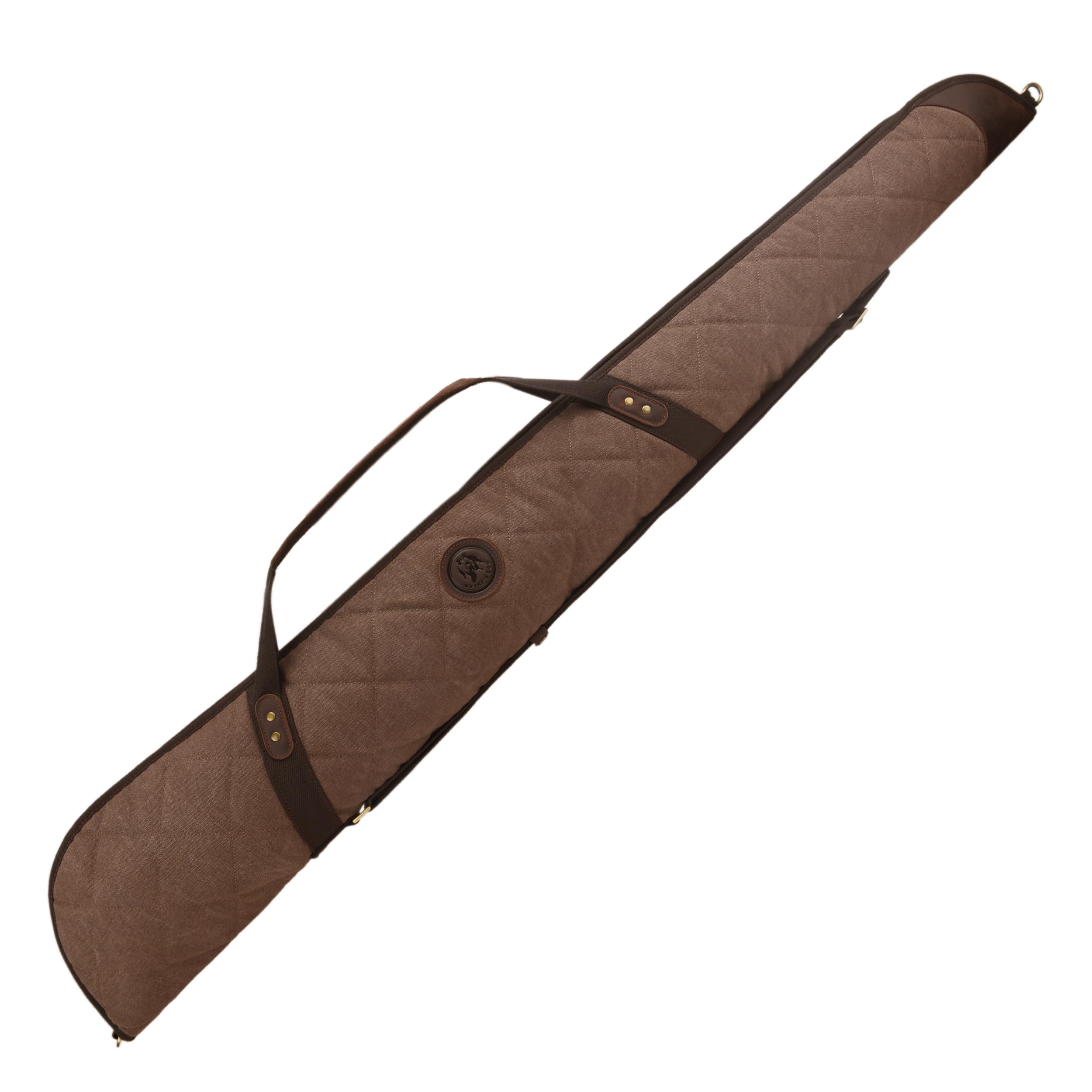 WAYNE'S DOG 104/140 cm weiche Gewehrtasche für Gewehre & Flinten mit Zielfernrohr, Canvas+Leder Bestickt, für Repetierer & Kippläufer