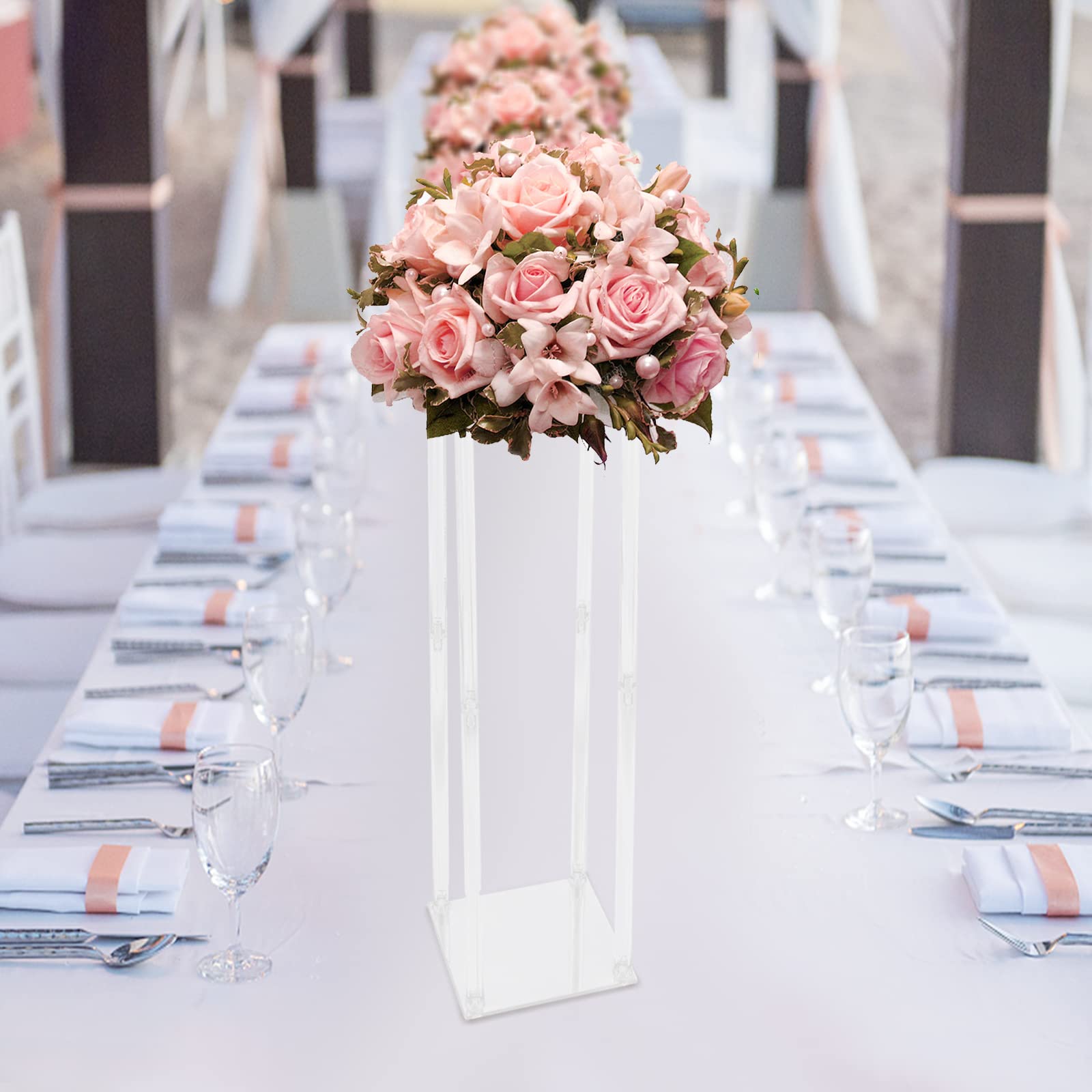 Amazon.de: 2 Stck Acryl Blumenstnder Hochzeit Party Dekor Pflanzenregal  Blumenstnder fr Garten Acryl Vase fr Hochzeit Tafelaufstze (80cm)