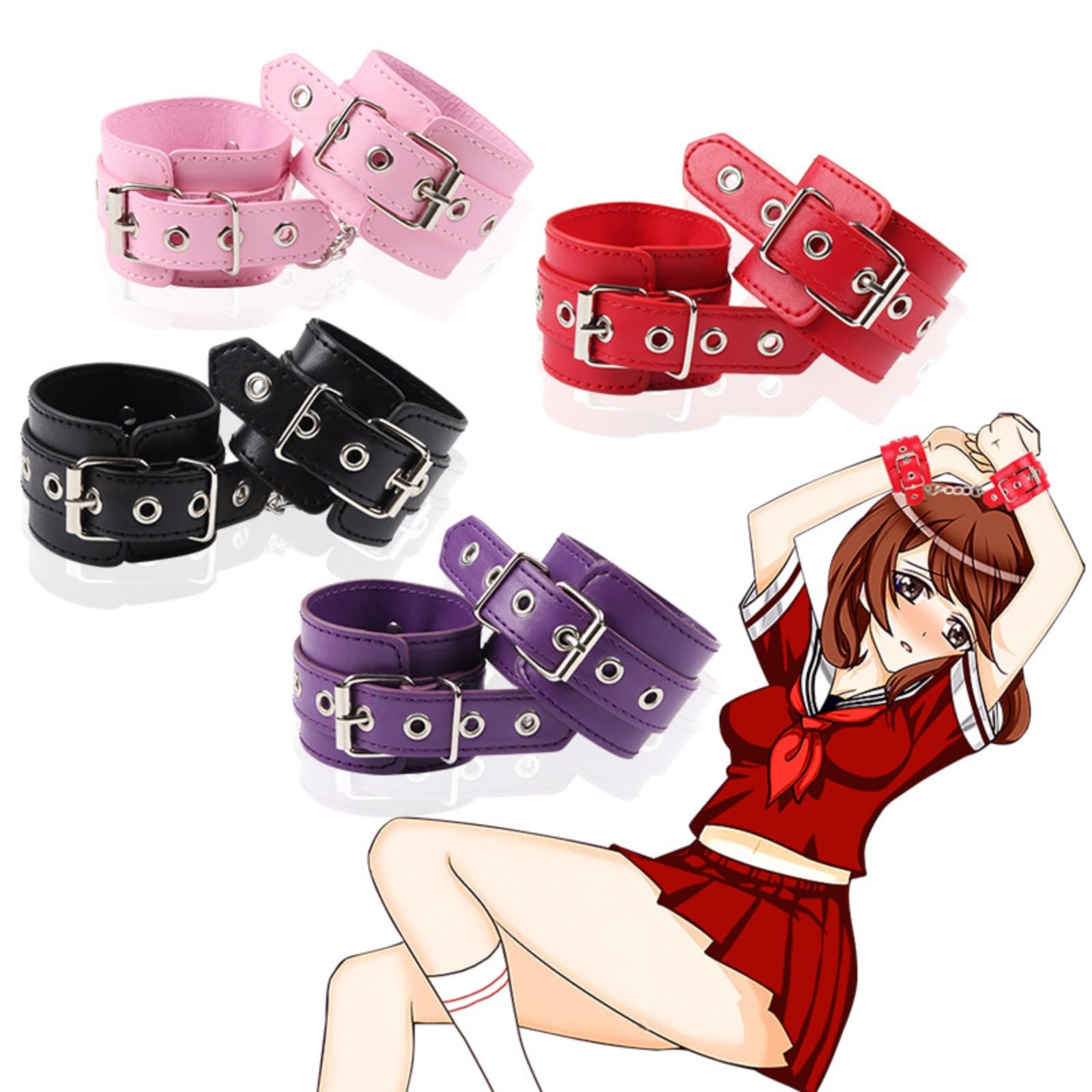 Hdynasty Manette di Peluche in Pelle Accessori per Il contenimento di Mani e Piedi da Donna, Attrezzatura Alternativa per Lo Yoga