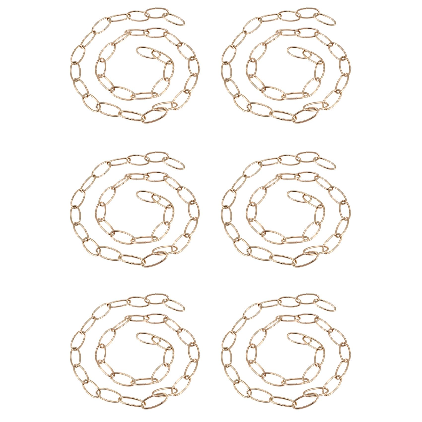 Hndhbfgrt 6pcs 1M Heavy Duty Chain for Vintage Chandelier Hanging Lamp,French Gold